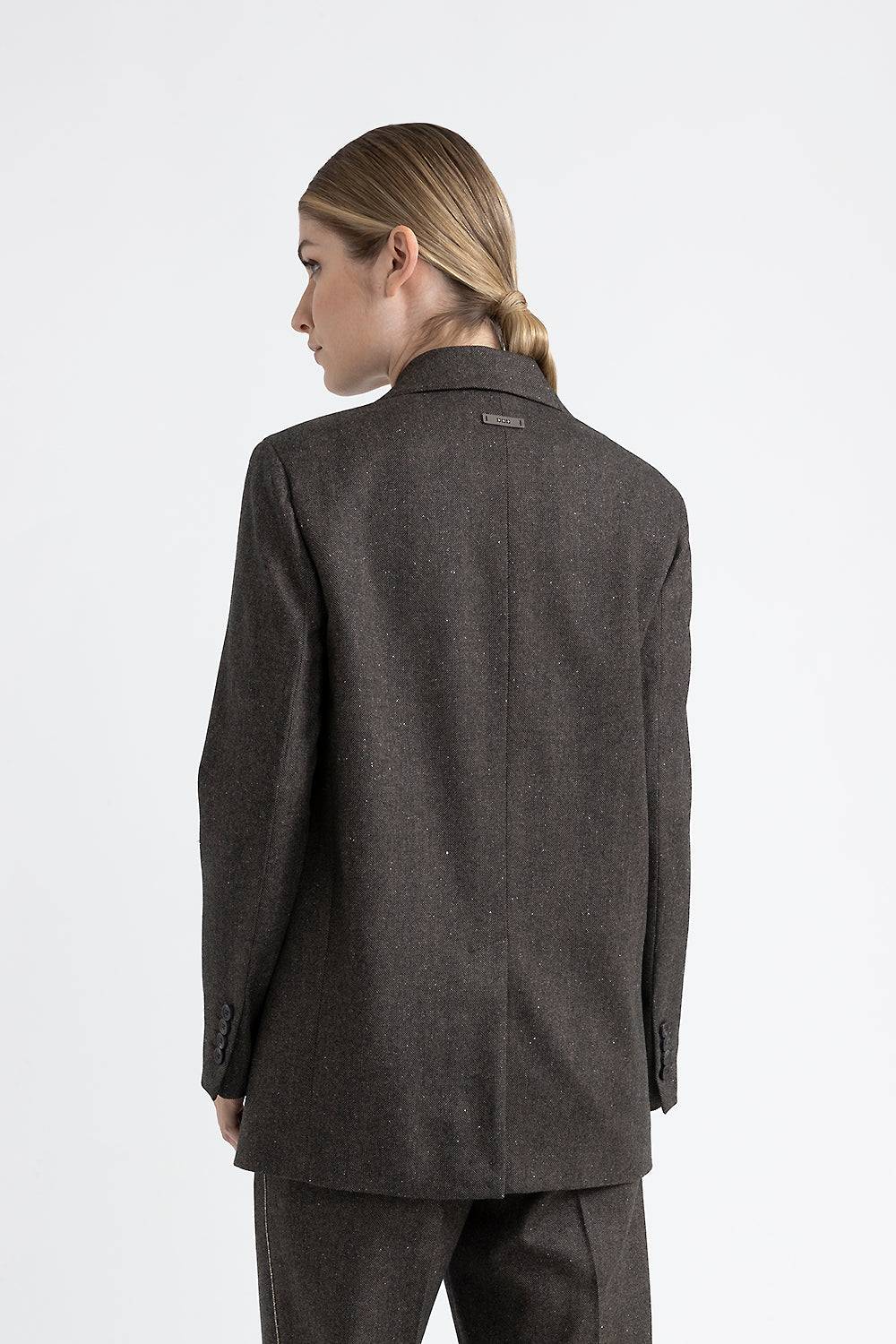 Peserico Blazer doppiopetto in lana, cashmere e seta Fino al 60% di sconto