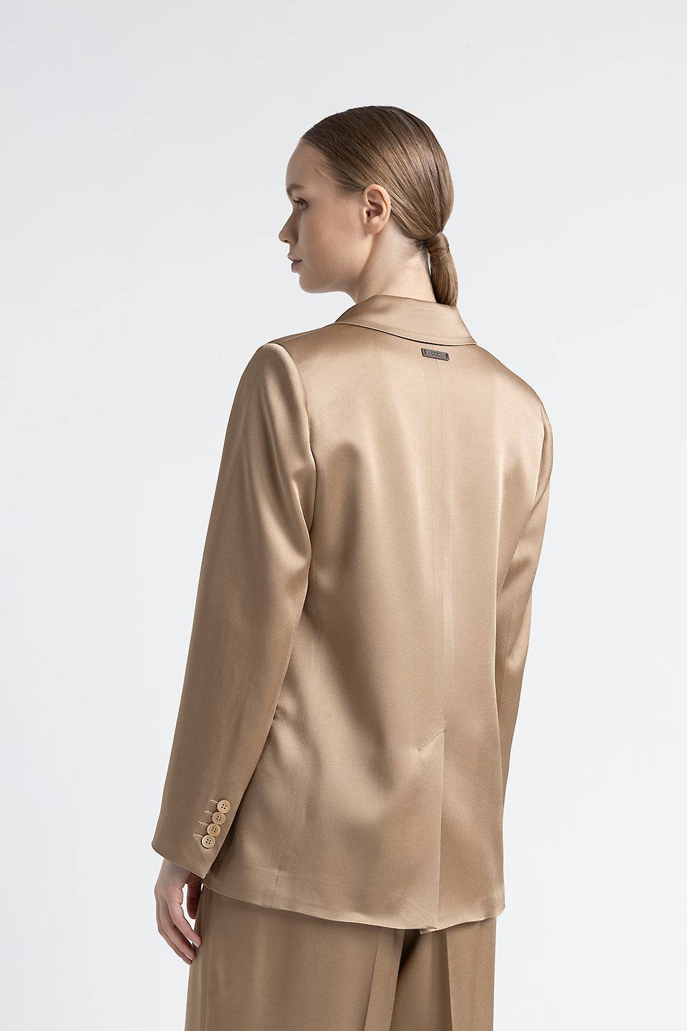 Peserico Blazer doppiopetto in cady enver satin Fino al 65% di sconto