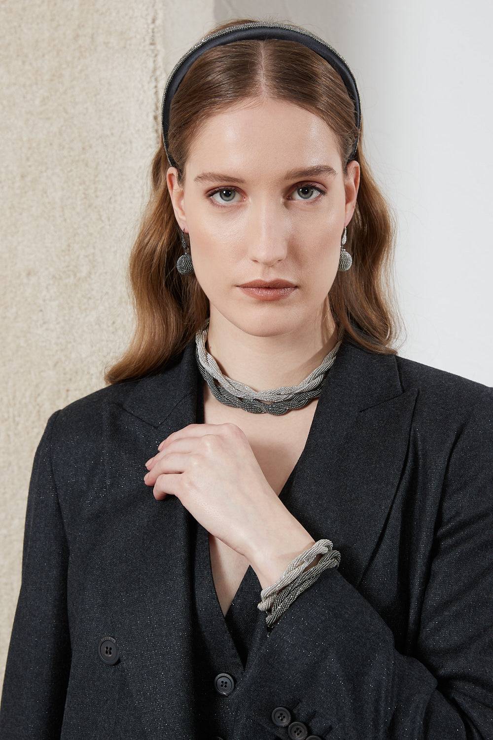 Peserico Blazer doppiopetto in flanella di lana lurex Only for today