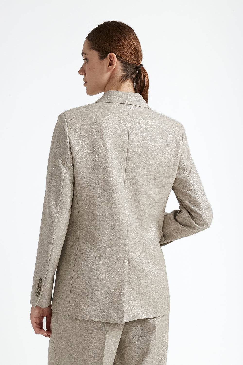 Peserico Blazer monopetto in lana stretch con lurex Fino al 55% di sconto
