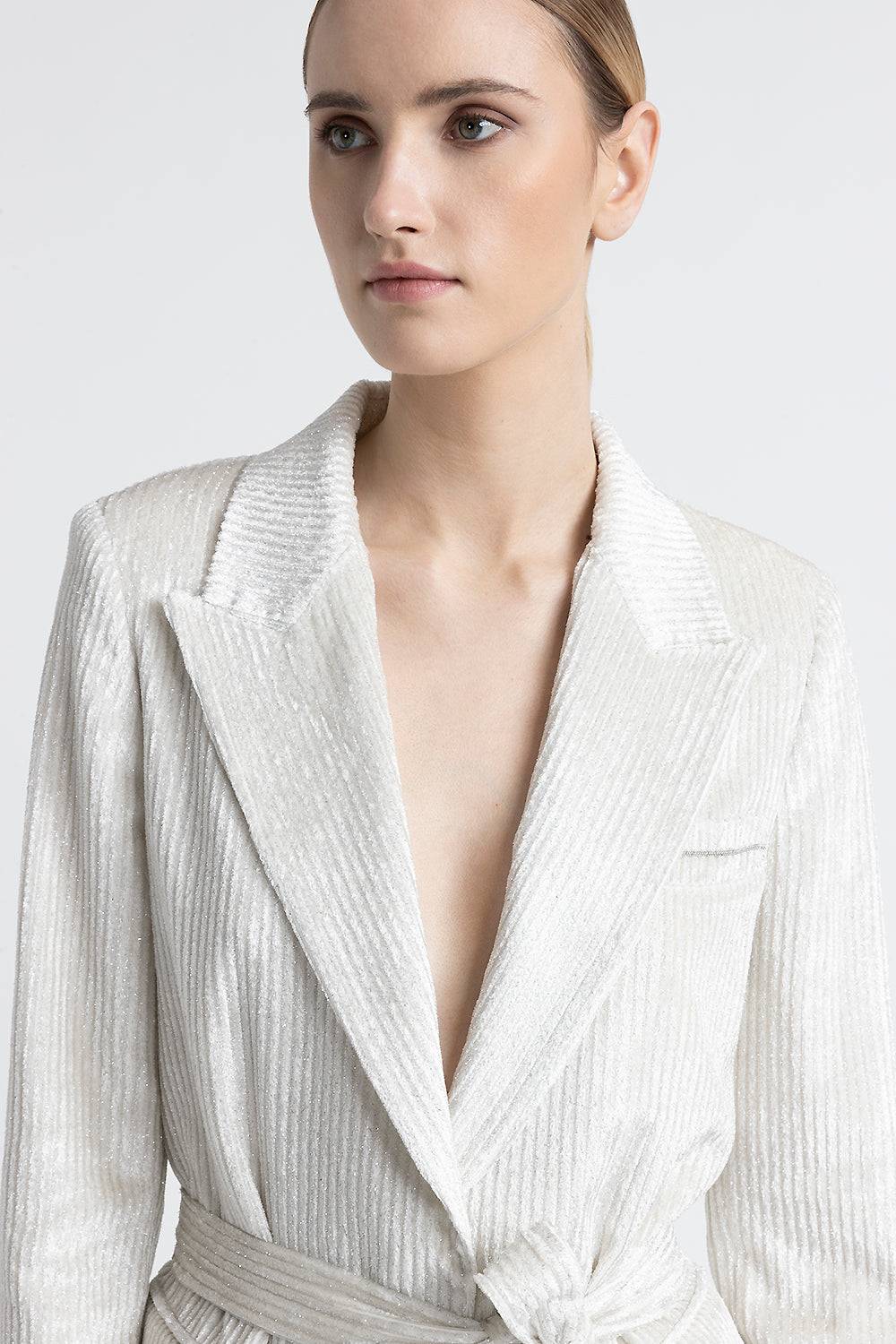 Peserico Blazer monopetto in velluto fluido a coste Discount Store per i nuovi prodotti