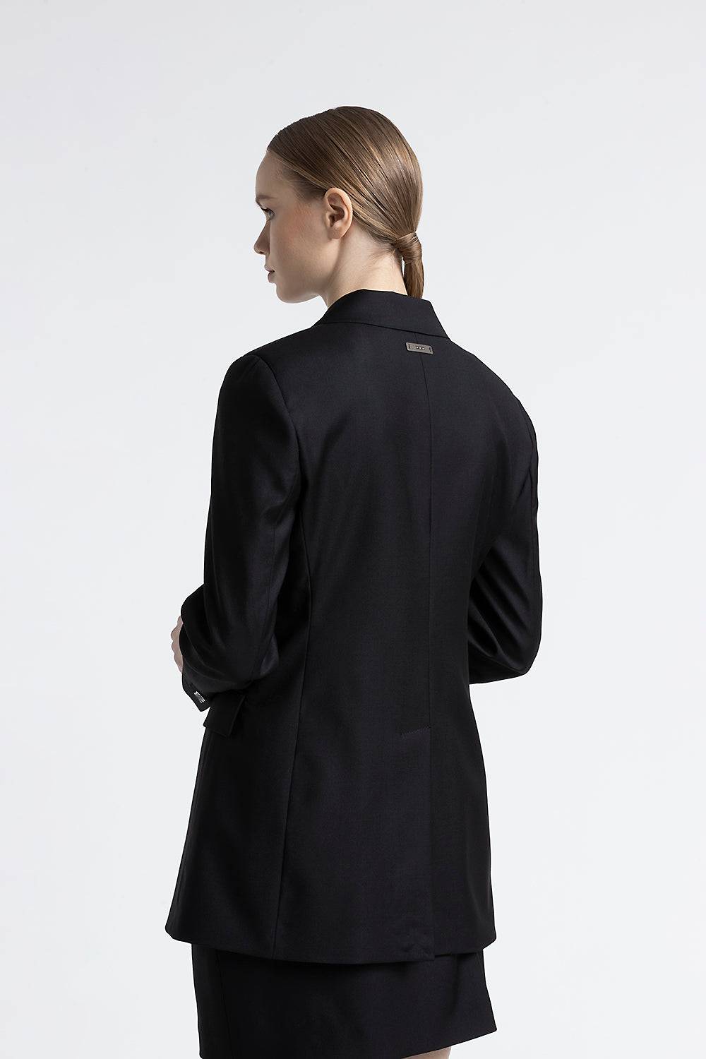 Peserico Blazer doppiopetto in twill di pura lana Officina