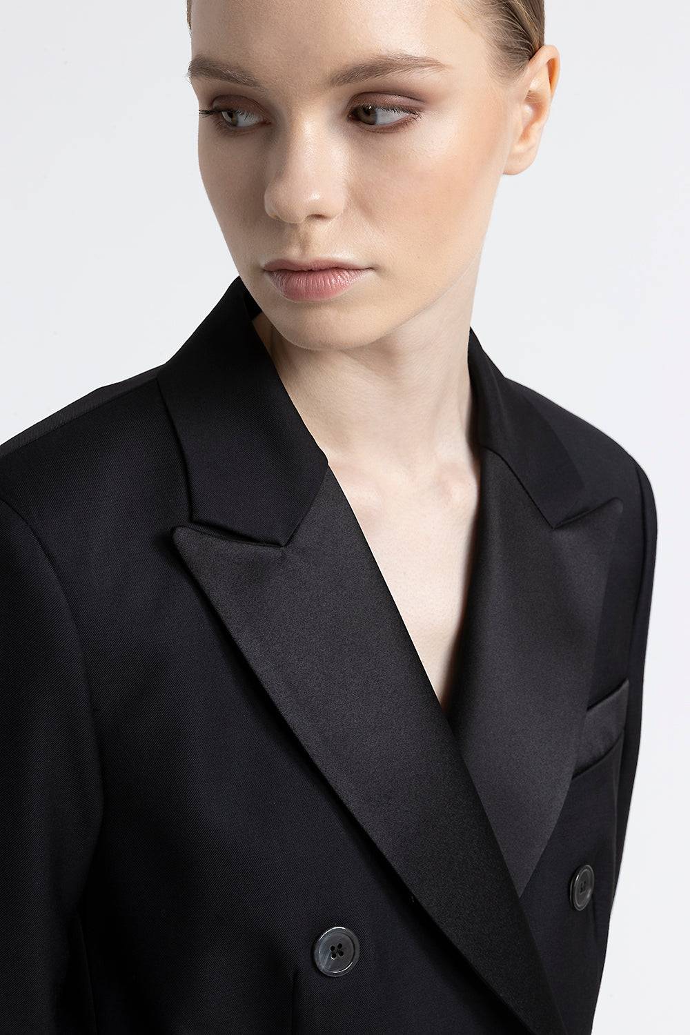 Peserico Blazer doppiopetto in twill di pura lana Officina