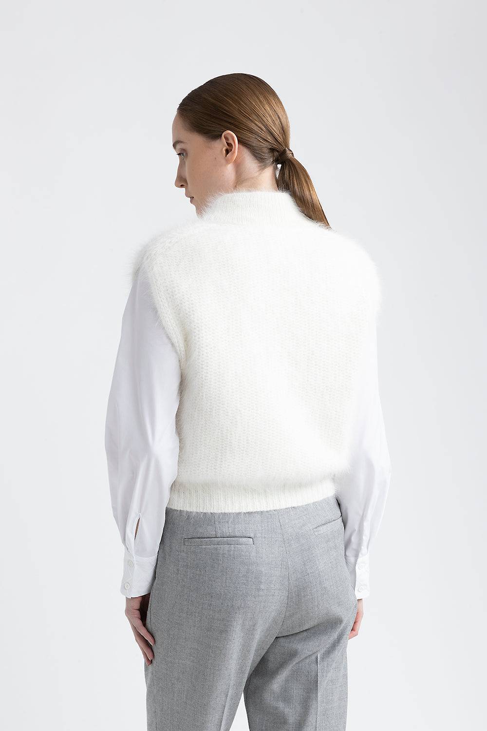 Peserico Gilet in filato di lana d'angora Sconti questo mese