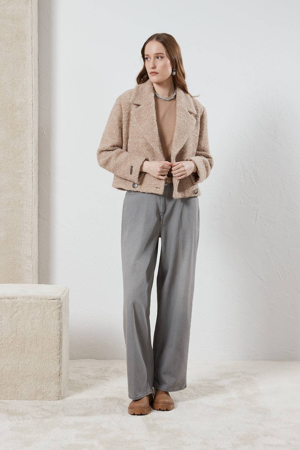 Peserico Maglia girocollo in lana, seta e cashmere Italy