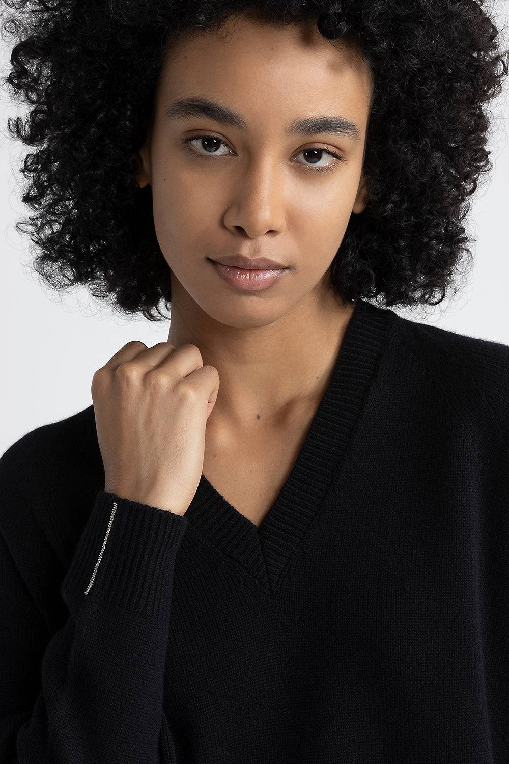 Peserico Maglia con scollo a V in lana, seta e cashmere Negozi Online