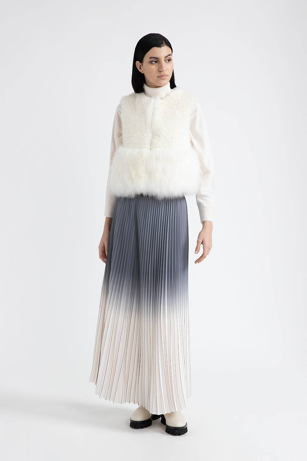 Peserico Gilet in vero pelo di capra cashmere Sottocosto