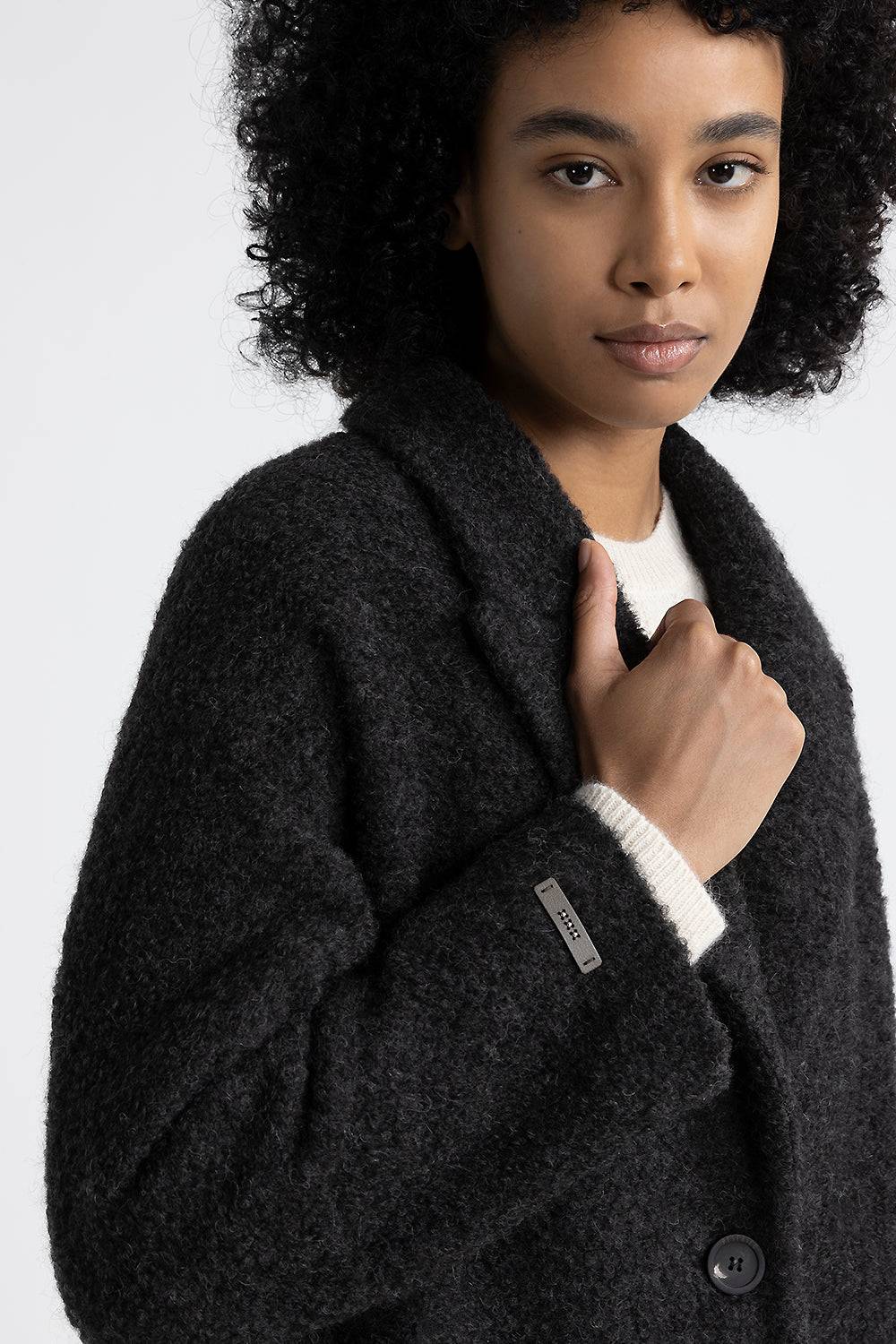 Peserico Cappotto in panno bouclè di lana e alpaca Sconto