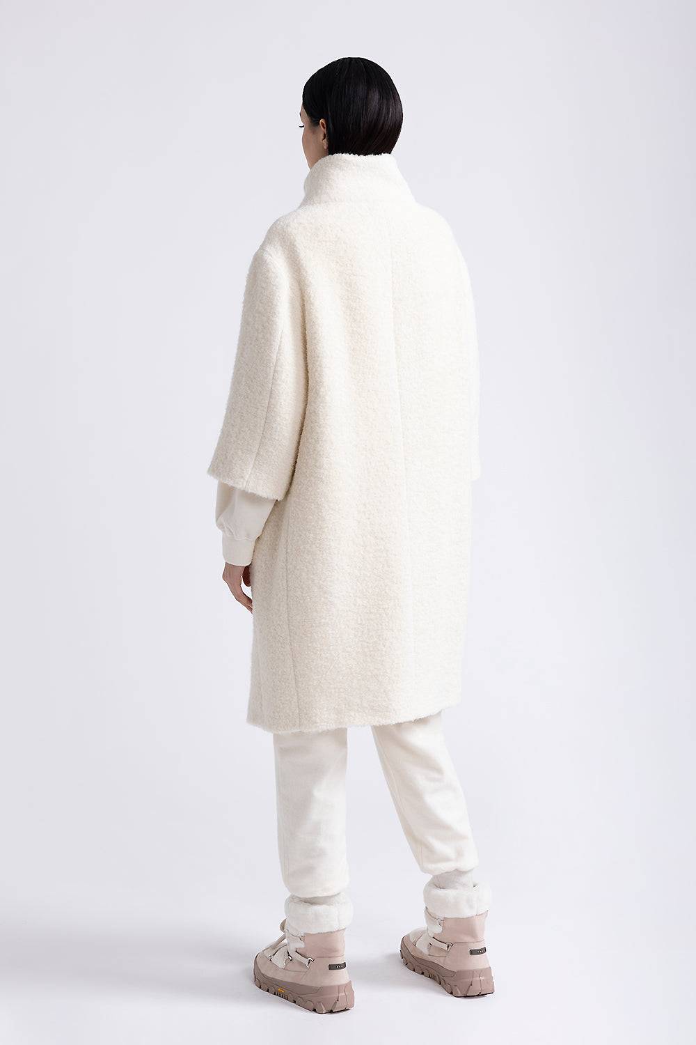 Peserico Cappotto in panno bouclè in lana e alpaca Economico