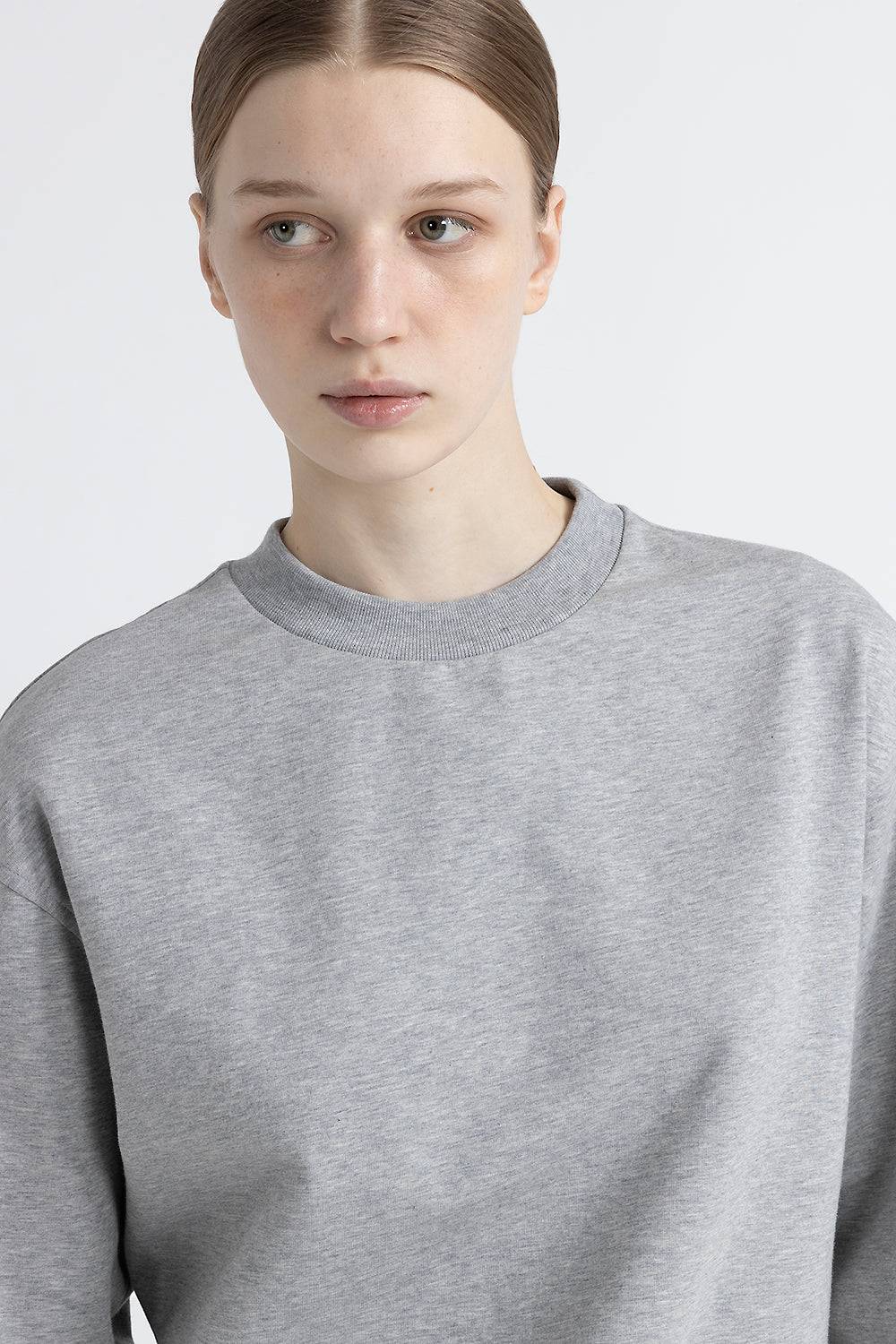 Peserico Felpa girocollo in cotone stretch smerigliato Vendite Flash