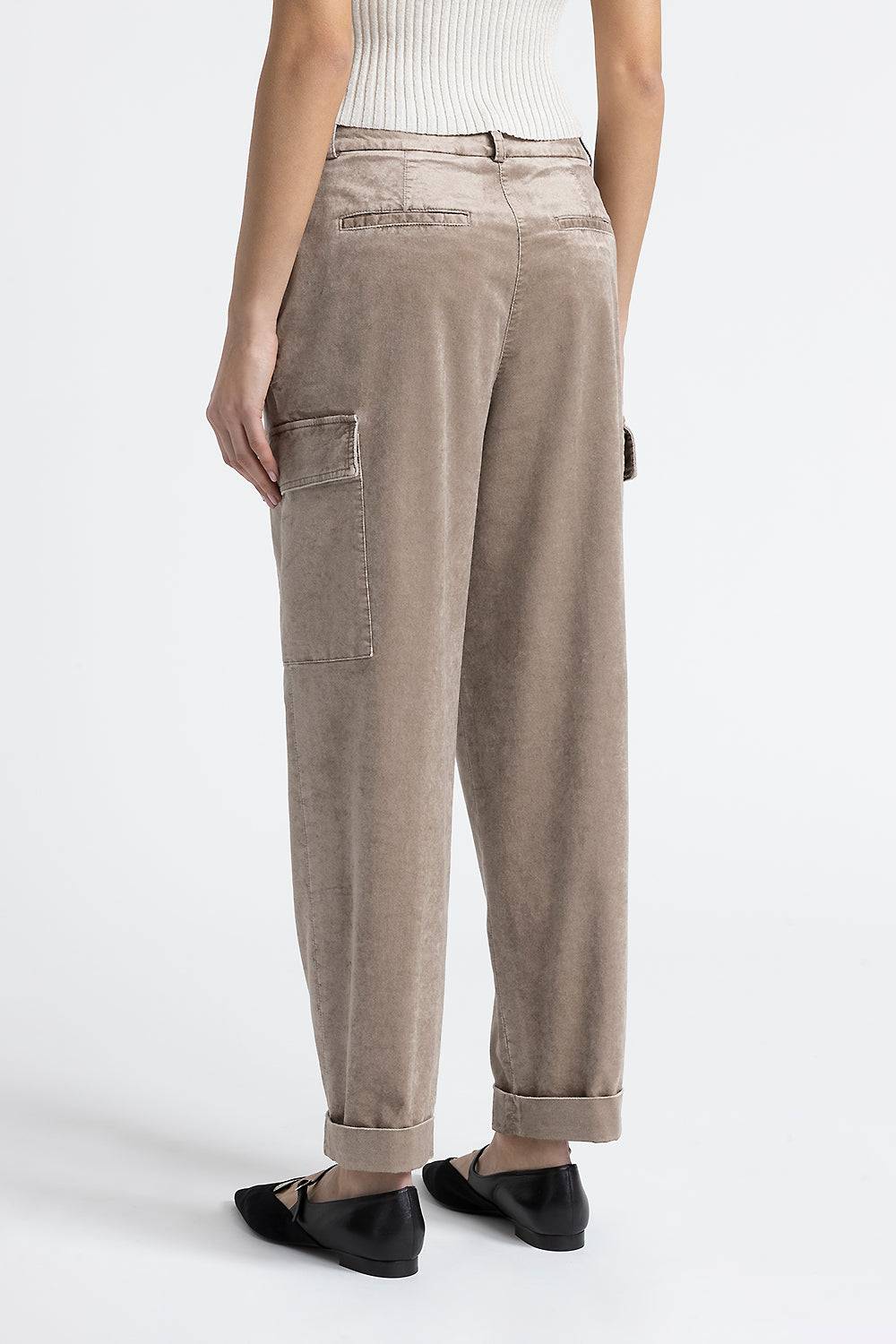 Peserico Pantalone cargo carrot in velluto a coste Sconto di tempo limitato