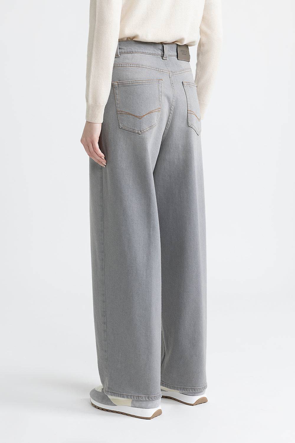 Peserico Pantalone baggy over in denim Offerta esclusiva
