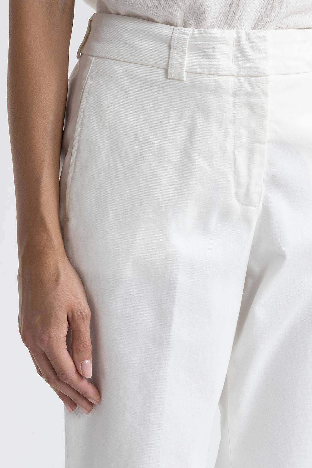 Peserico Pantalone carrot in gabardina mano pesca Black Friday
