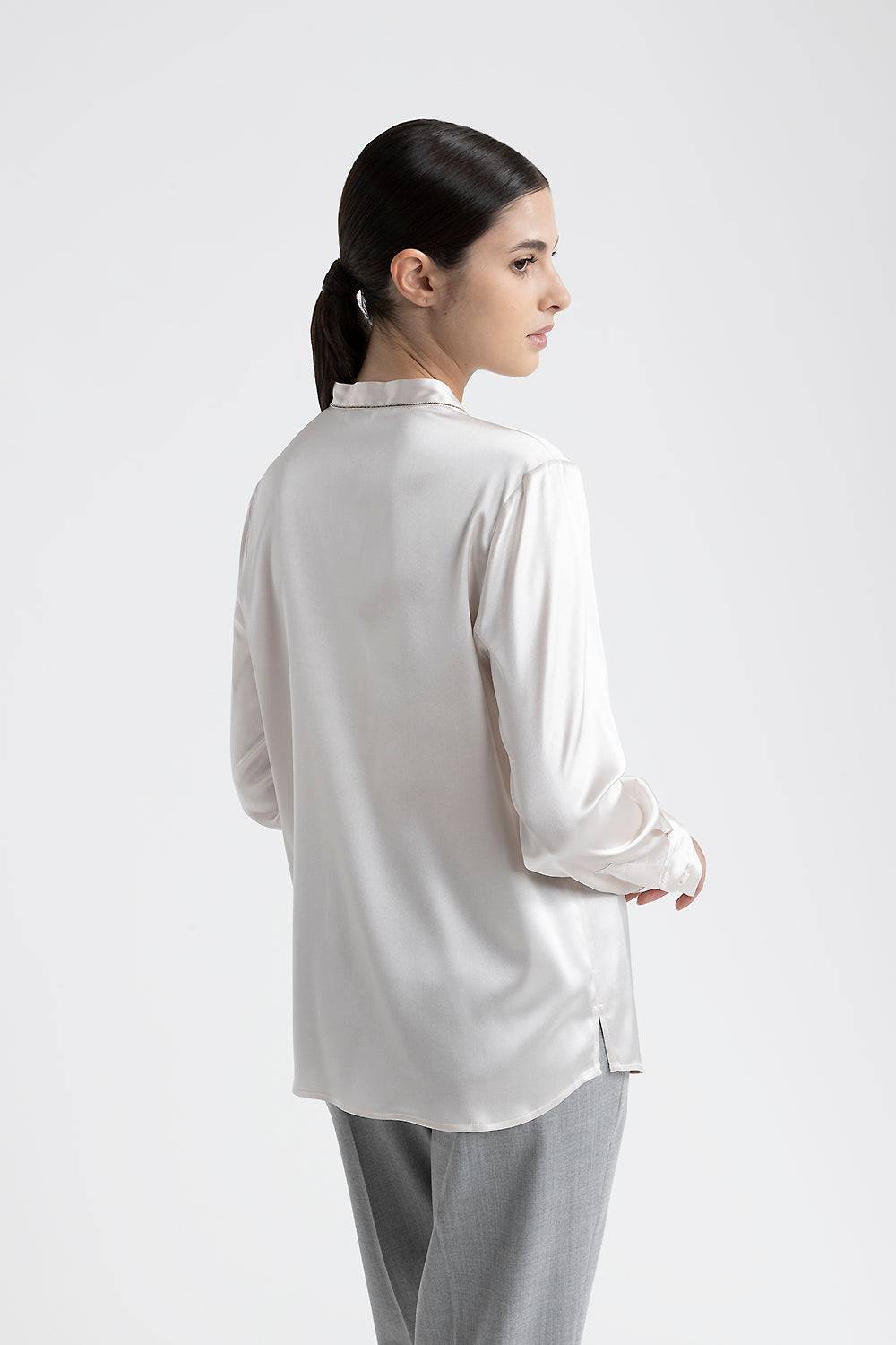 Peserico Camicia in raso di seta lucido Offerta settimanale