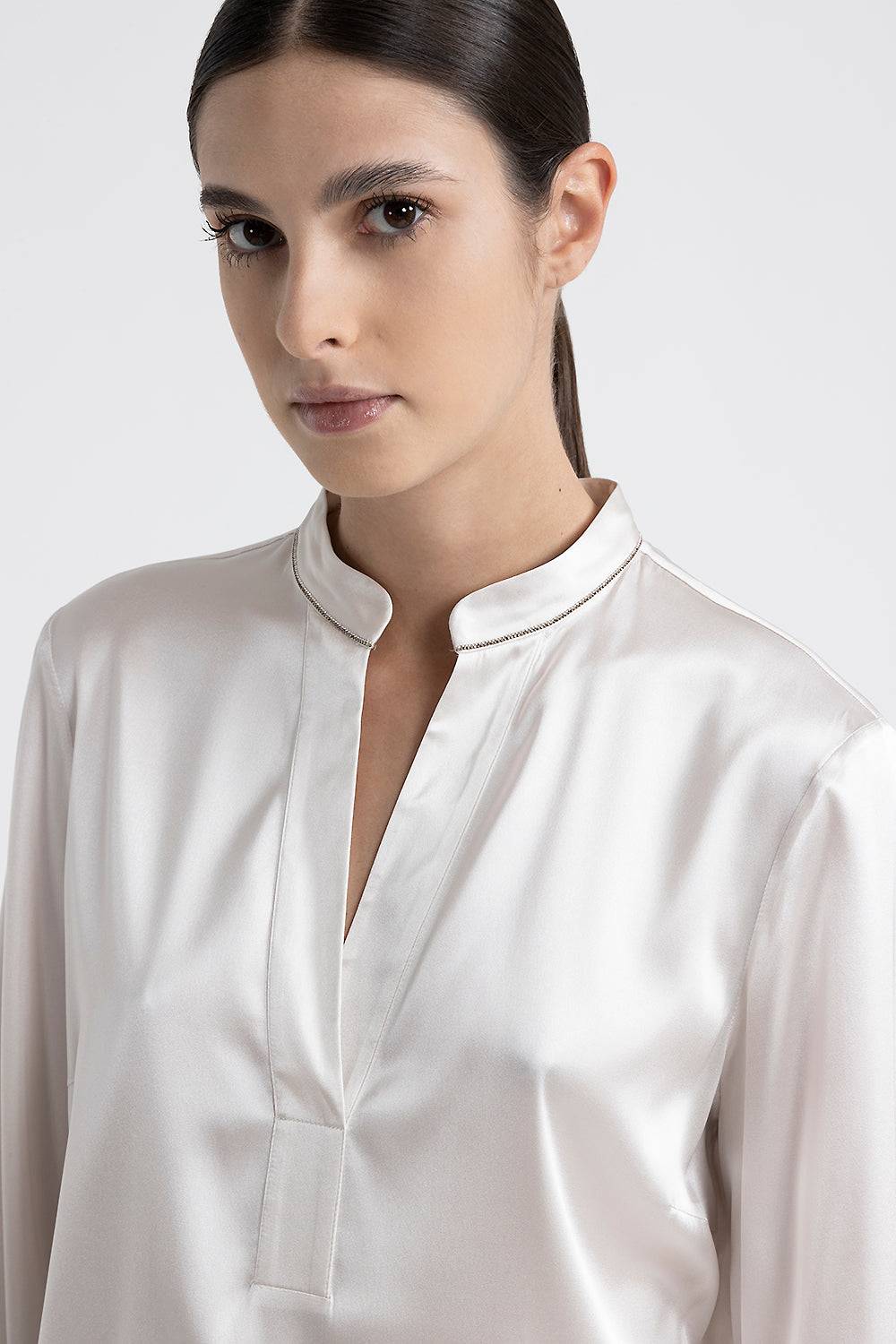Peserico Camicia in raso di seta lucido Offerta settimanale