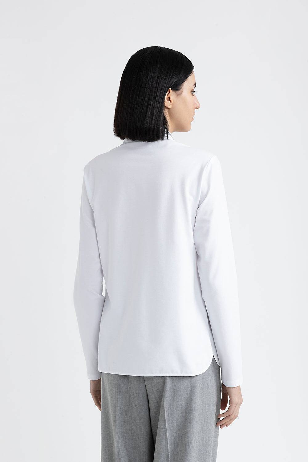 Peserico Camicia in popeline e jersey di cotone Ritorno libero