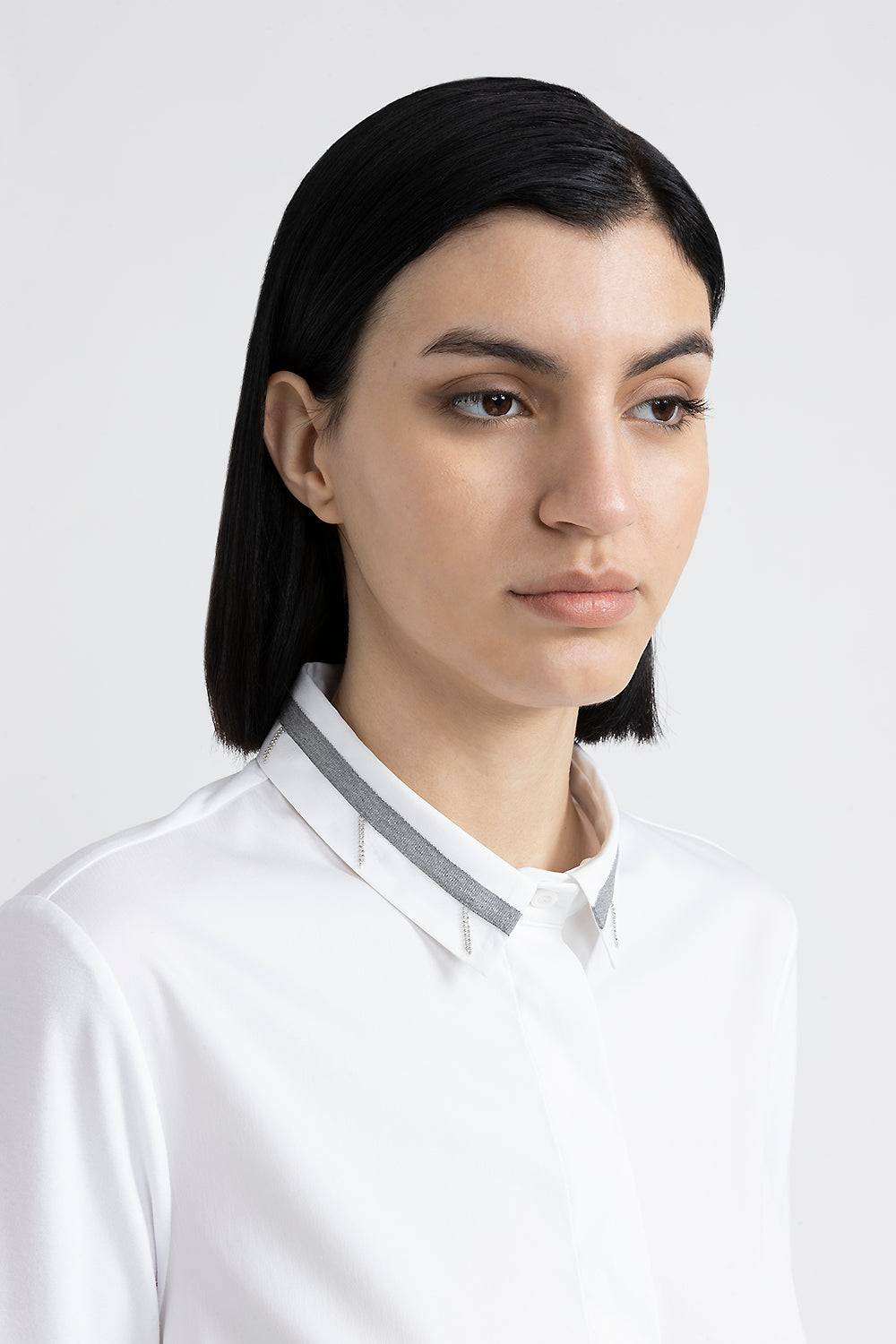 Peserico Camicia in popeline e jersey di cotone Ritorno libero