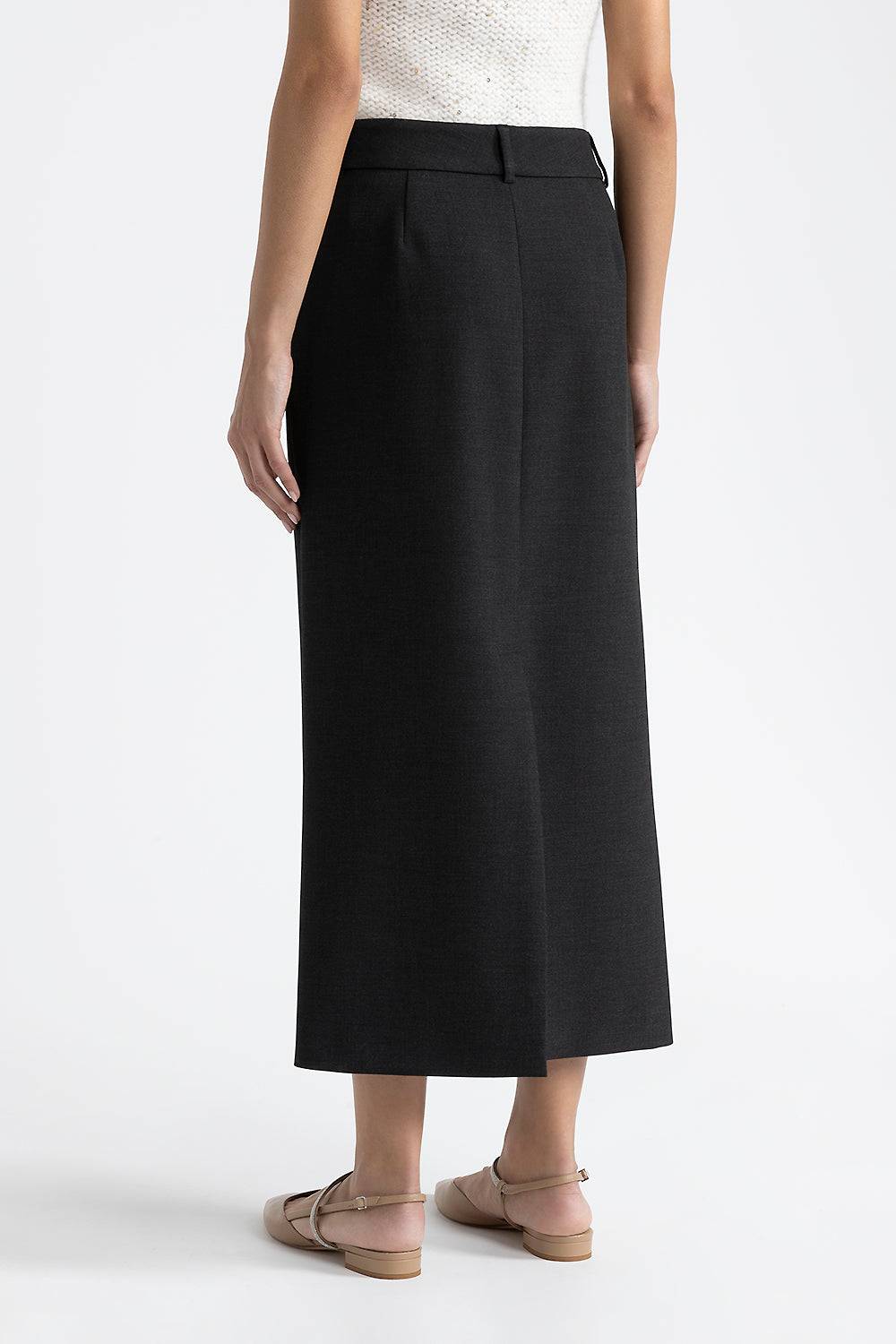 Peserico Gonna lunga in tela tecnica double Fino al 50% di sconto