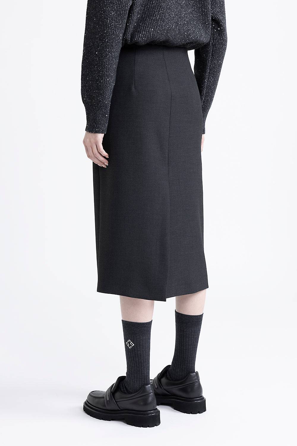 Peserico Gonna midi in tela tecnica double Fino al 60% di sconto
