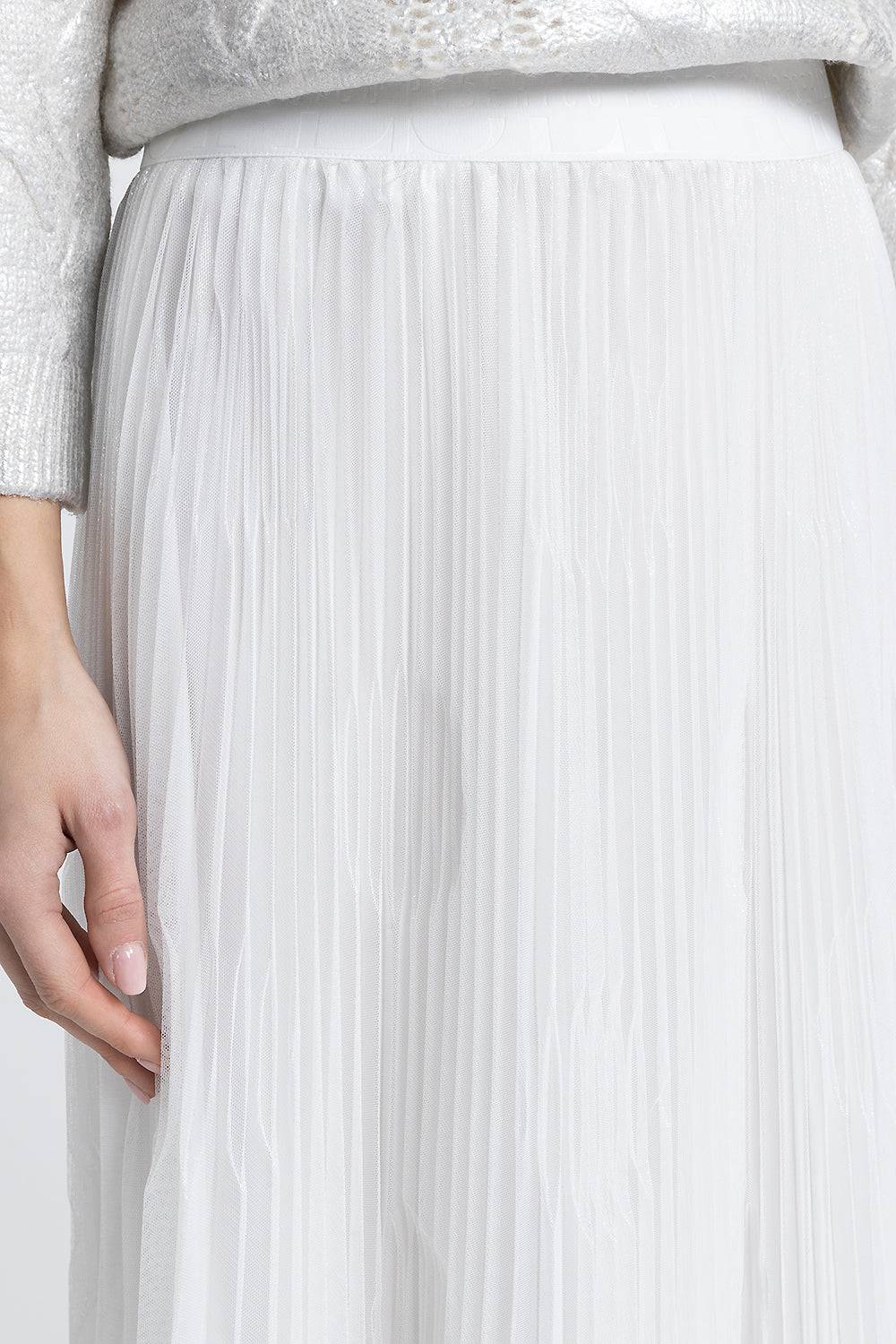 Peserico Gonna lunga in plissé soleil di tulle laminato Fino al 55% di sconto