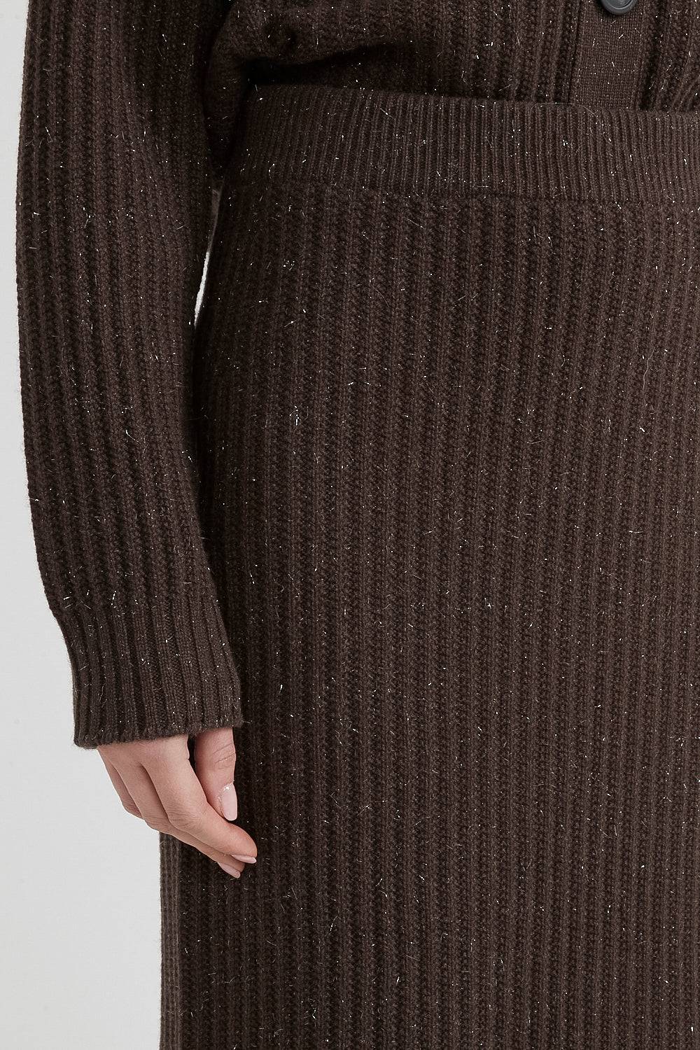 Peserico Gonna midi in lana, seta, cashmere e lurex Super sconto