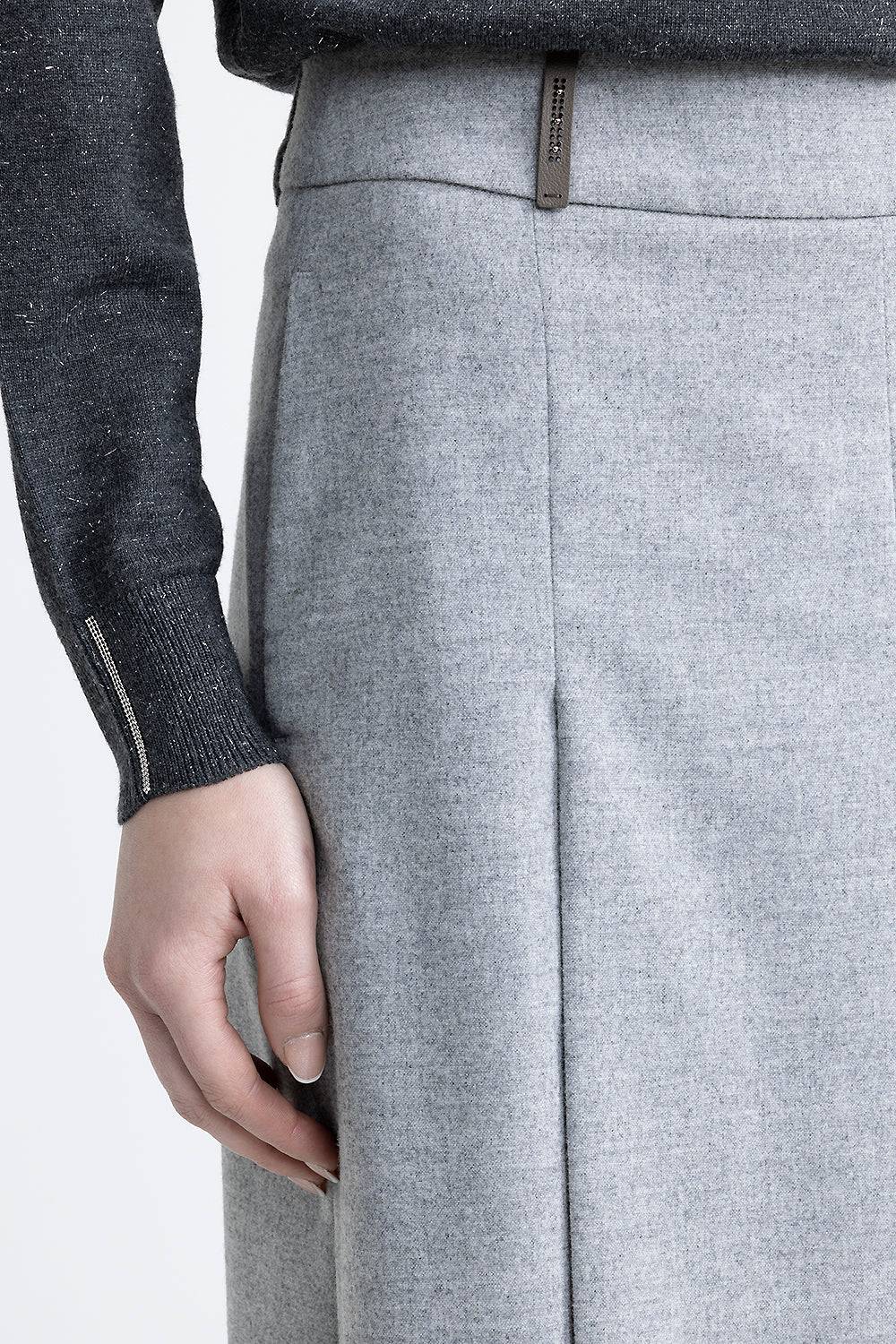 Peserico Gonna pantalone in flanella leggera e lana viscosa Enormi sconti