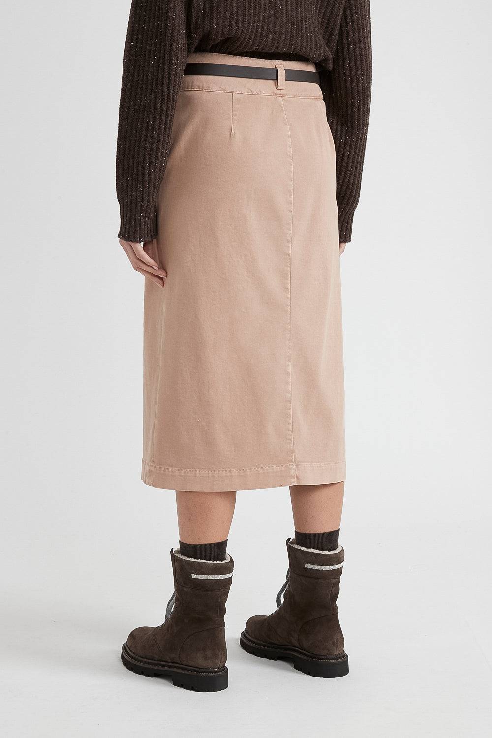 Peserico Gonna midi con cintura in cotone 50% di sconto con spedizione gratuita