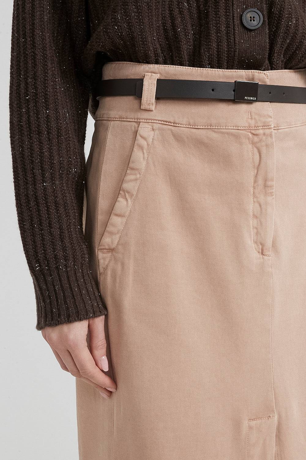Peserico Gonna midi con cintura in cotone 50% di sconto con spedizione gratuita