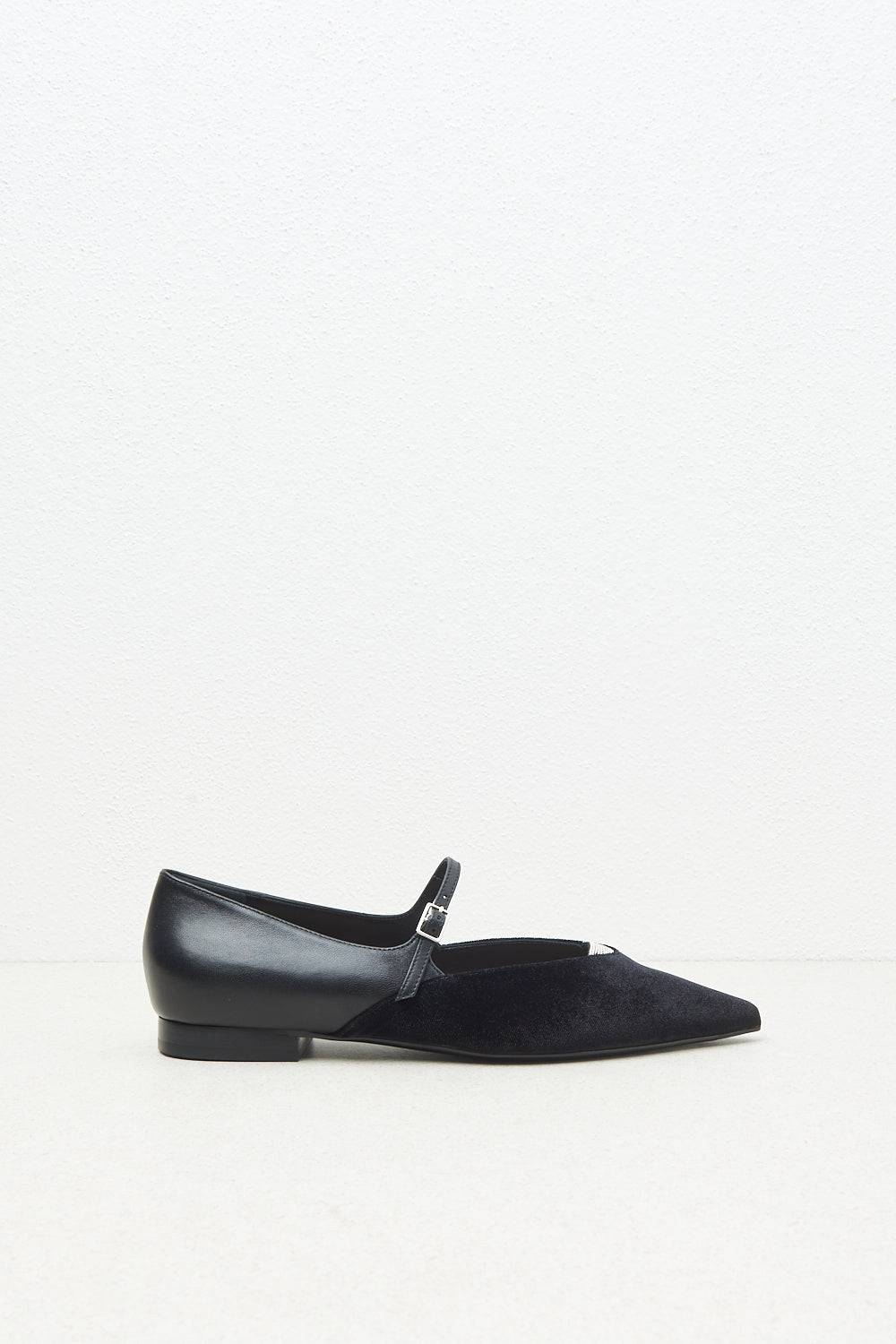Peserico Ballerina flat in velluto e pelle Limitato a 3 giorni