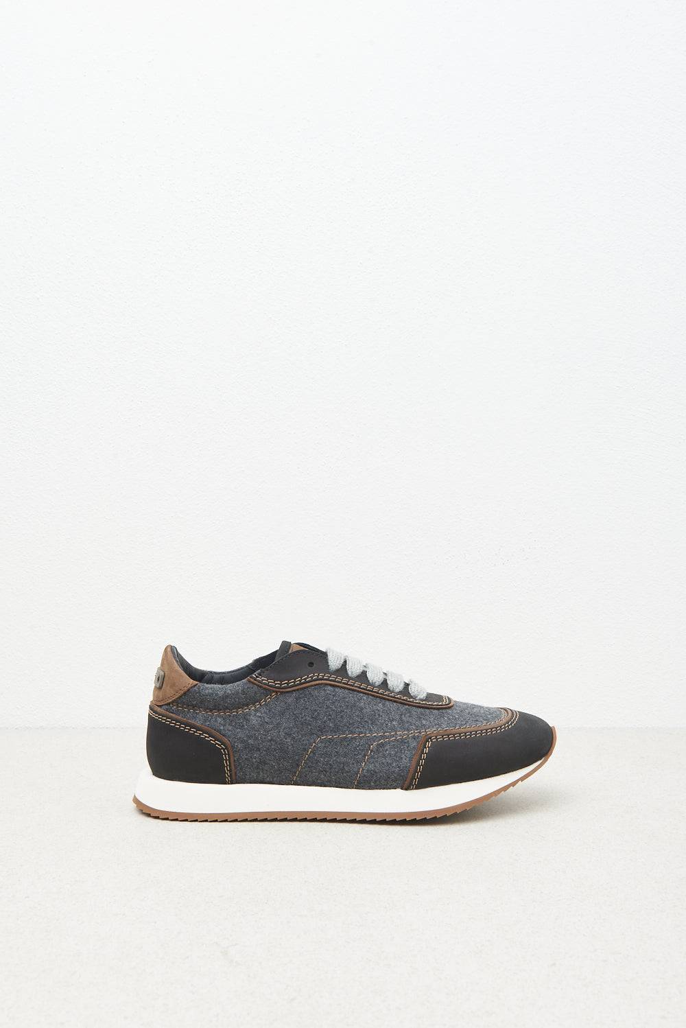 Peserico Sneakers vera pelle con feltro e lana Nuovo