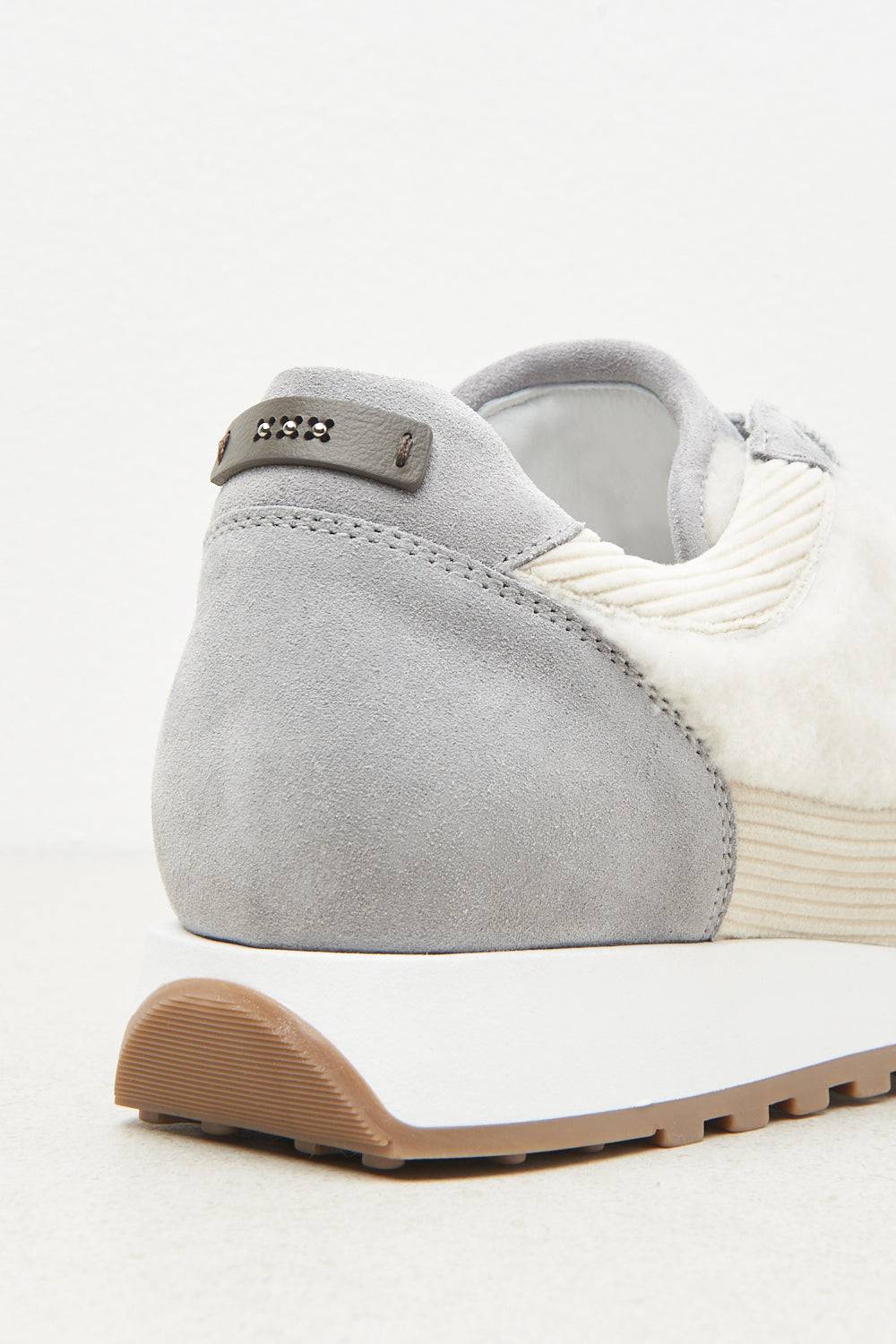 Peserico Sneakers in vera pelle e eco-pelliccia Qualità