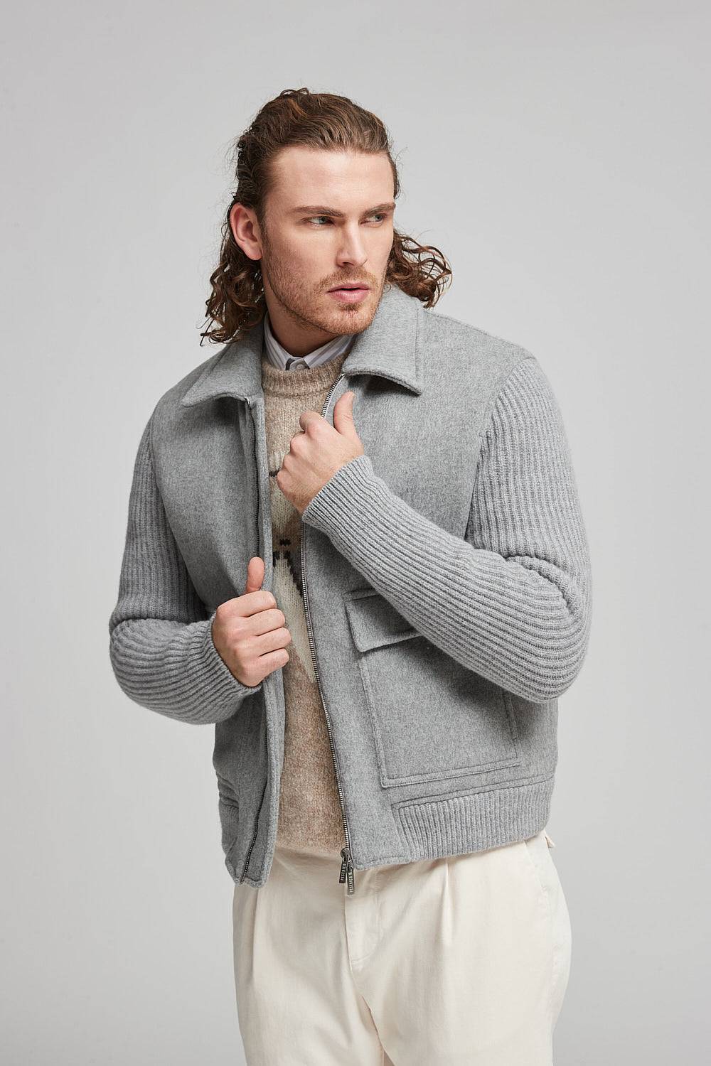Peserico Giubbino in panno double di lana cashmere Presa