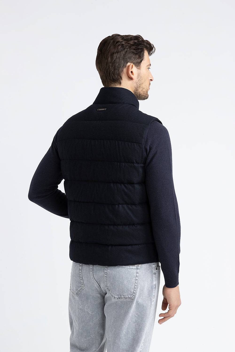 Peserico Piumino d'oca senza maniche in cashmere Outlet