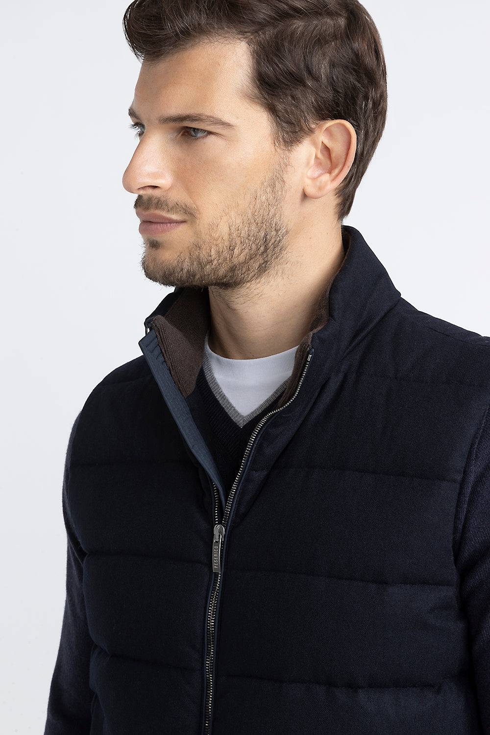 Peserico Piumino d'oca senza maniche in cashmere Outlet