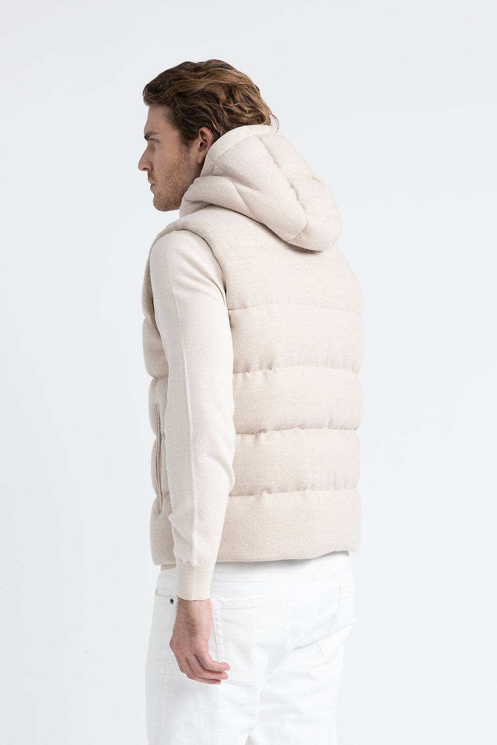 Peserico Gilet in piuma d'oca in lana e cashmere Vendita Calda