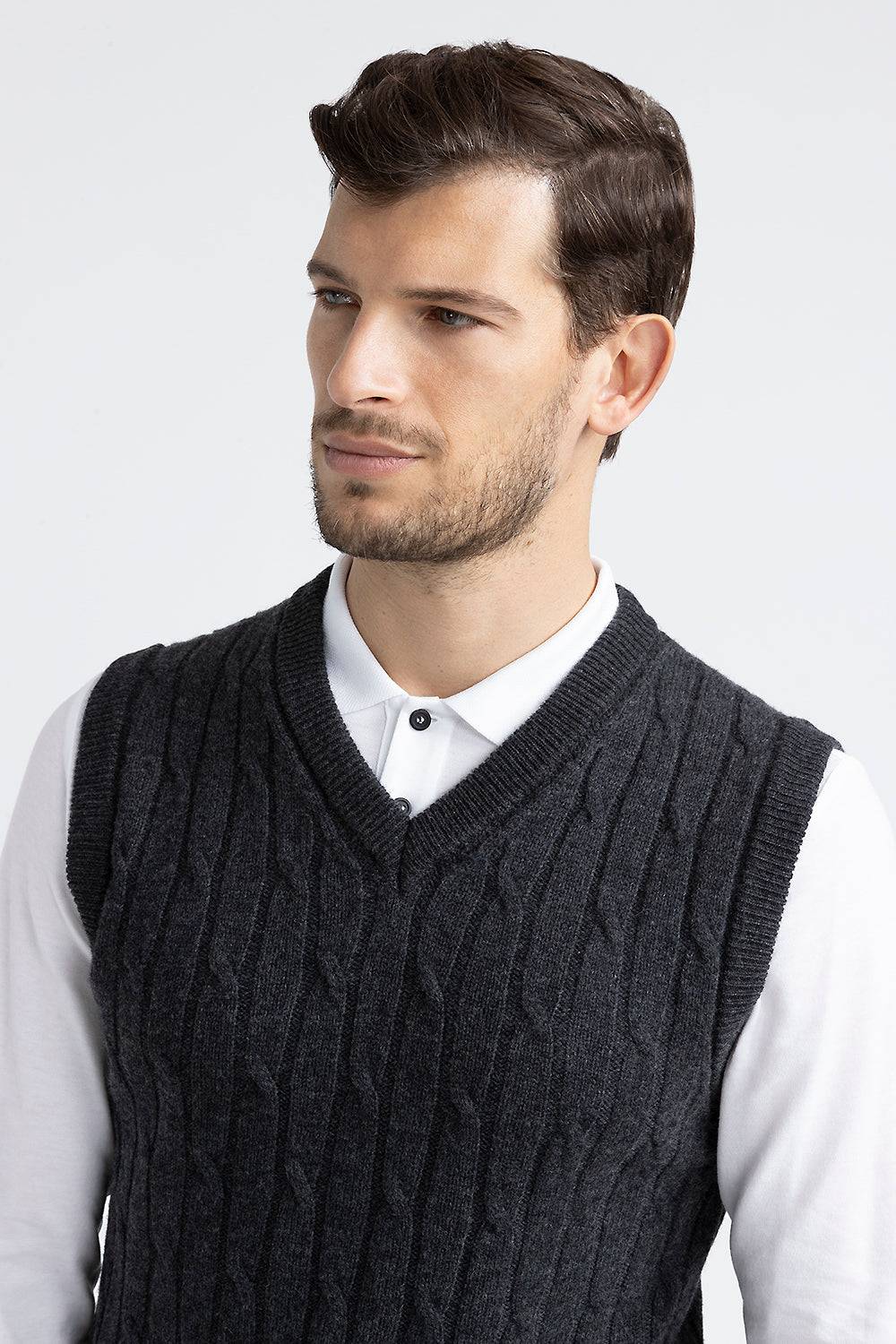Peserico Gilet in lana merinos extrafine e cashmere Nuova