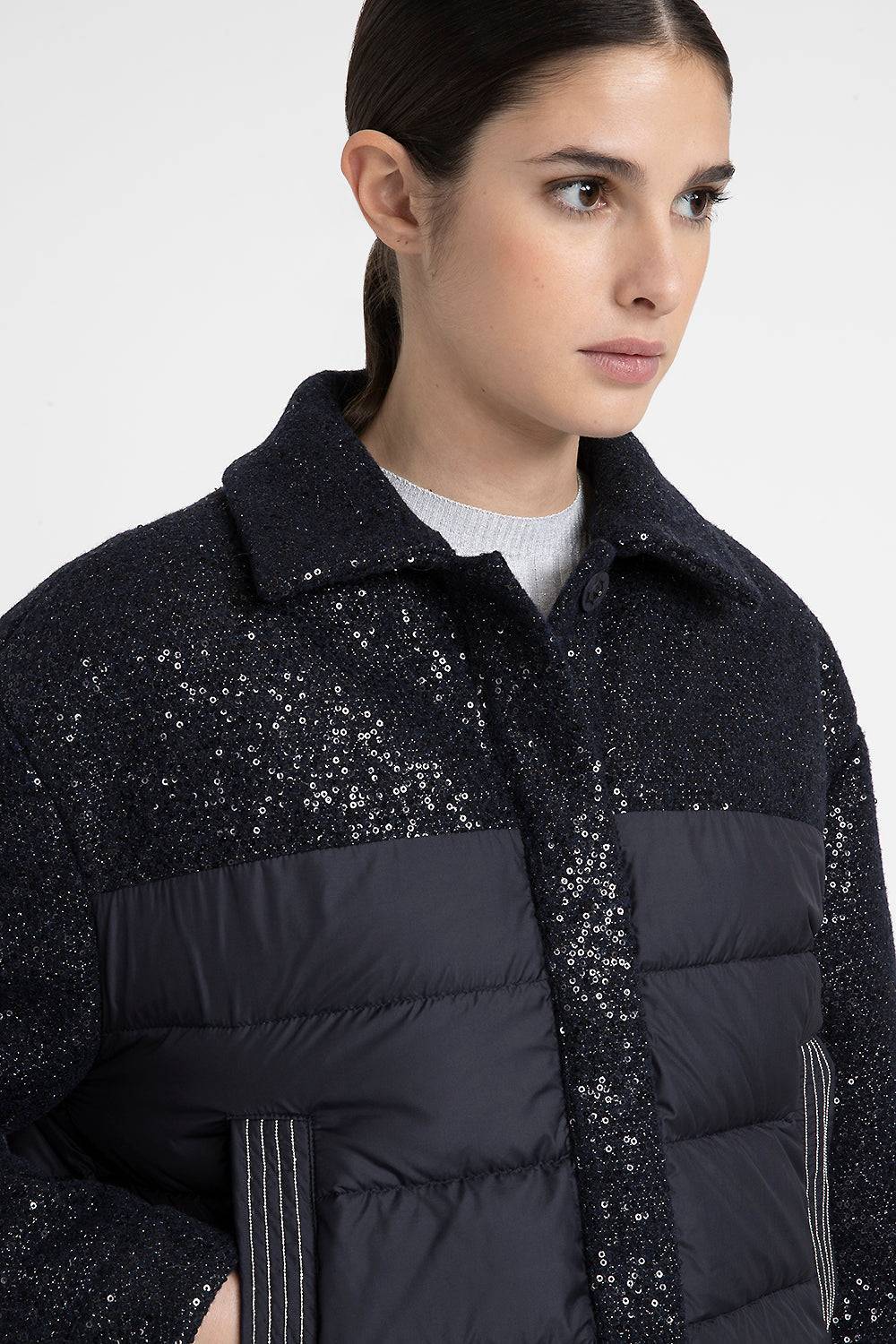 Peserico Piumino in panno lurex con paillettes Offerte stagionali