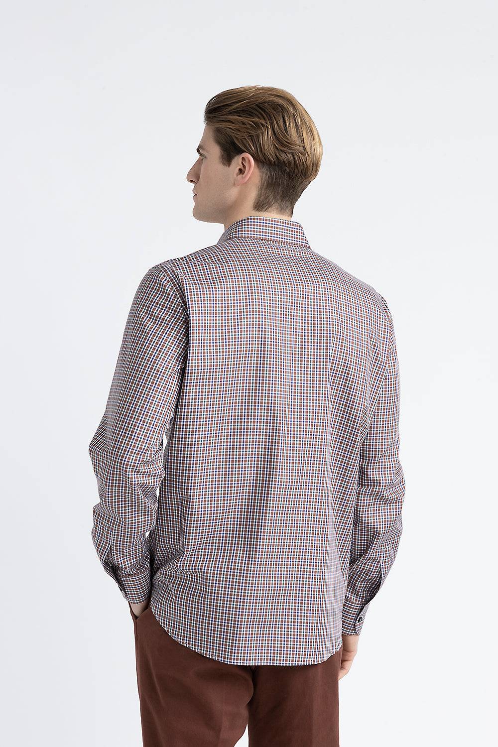 Peserico Camicia in cotone con micro check Offerta settimanale