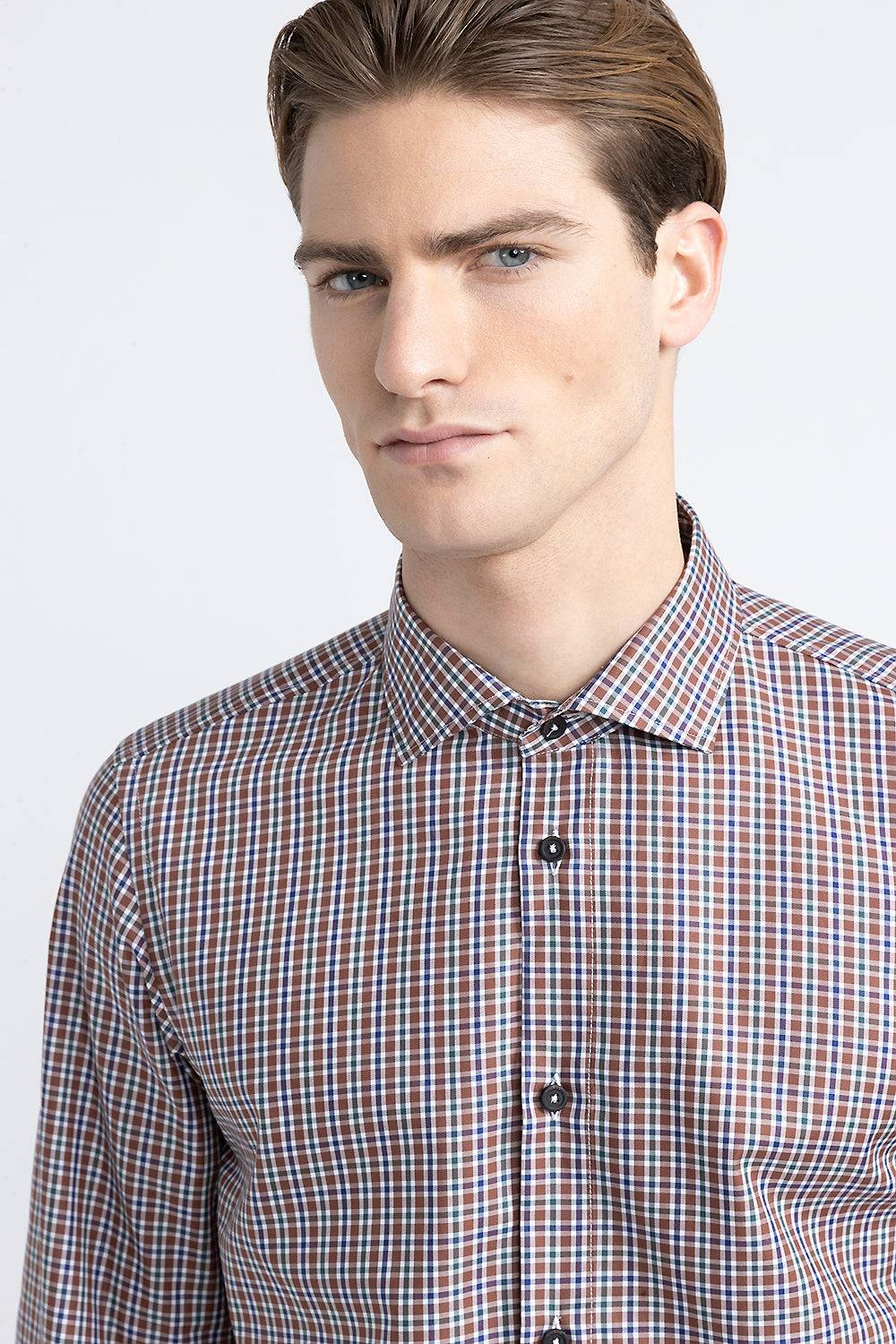 Peserico Camicia in cotone con micro check Offerta settimanale
