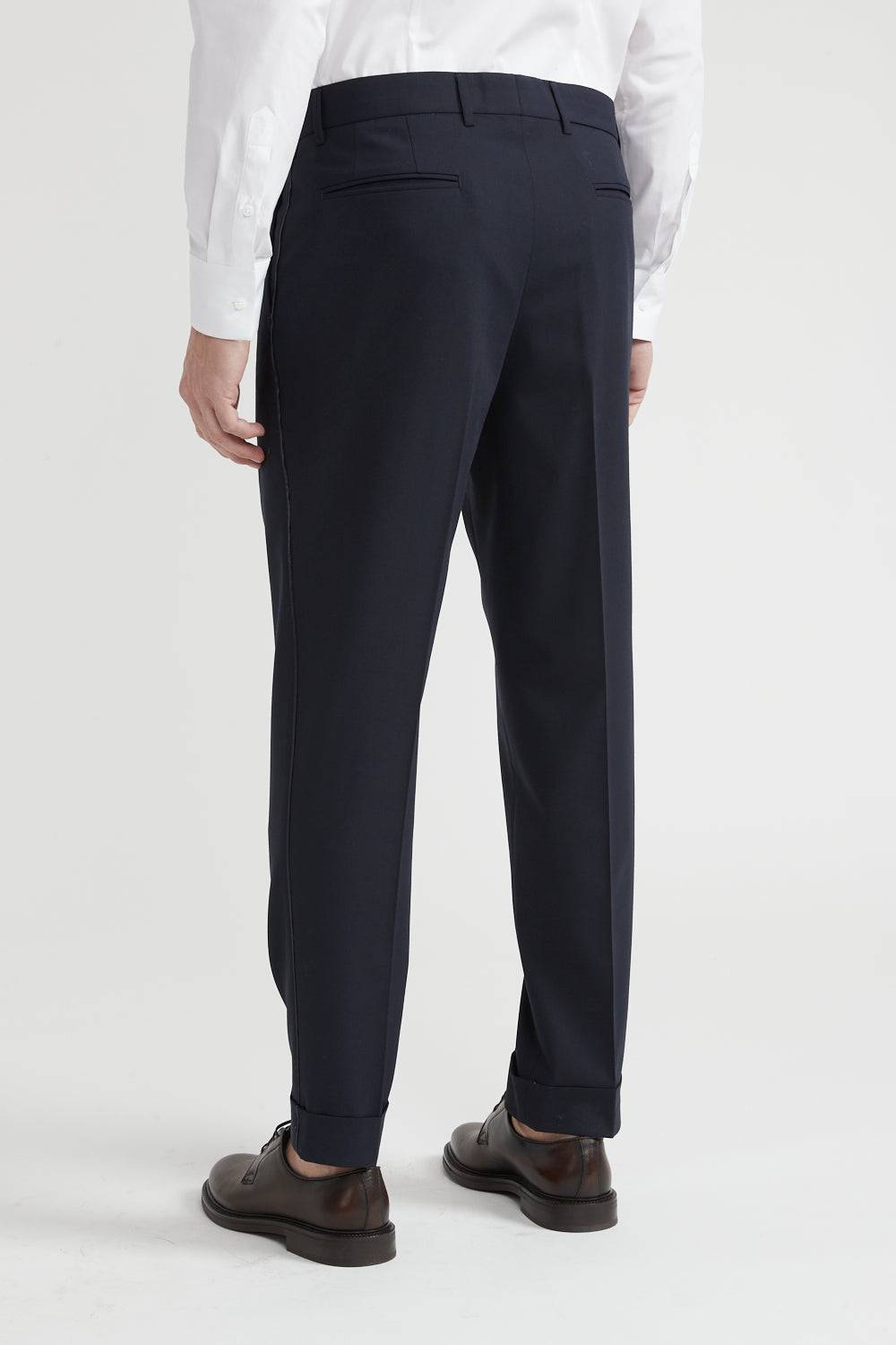 Peserico Pantalone classico in lana tecnica con raso di seta Sostegno trimestrale