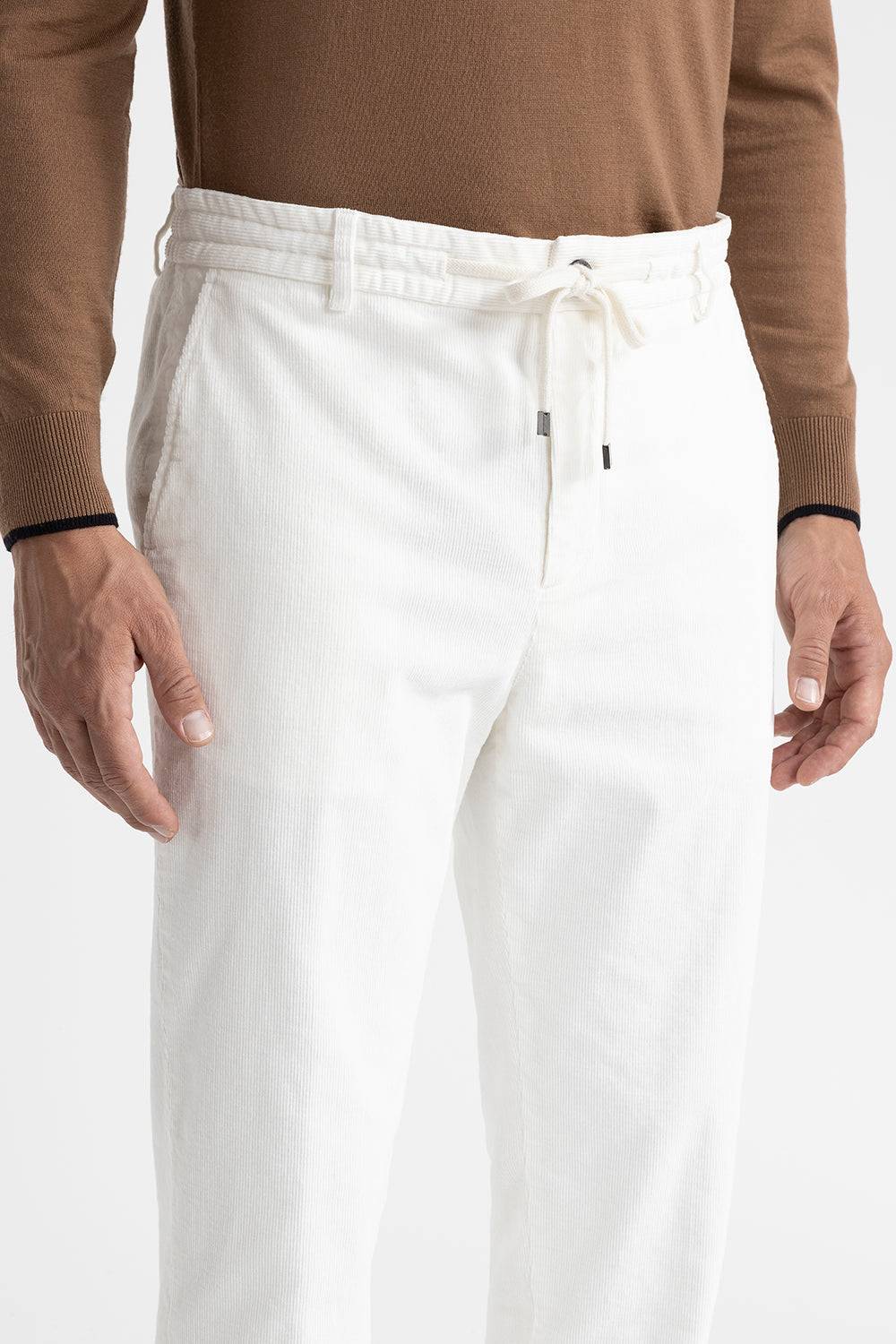 Peserico Pantalone jogger in velluto di cotone Black Friday Prezzi