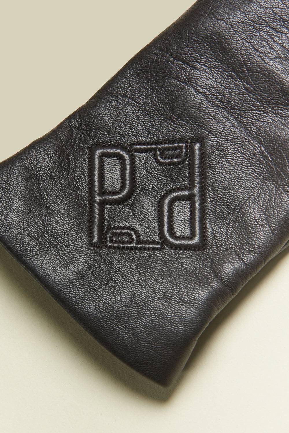Peserico Guanti in vera pelle ricamati e cashmere In vendita