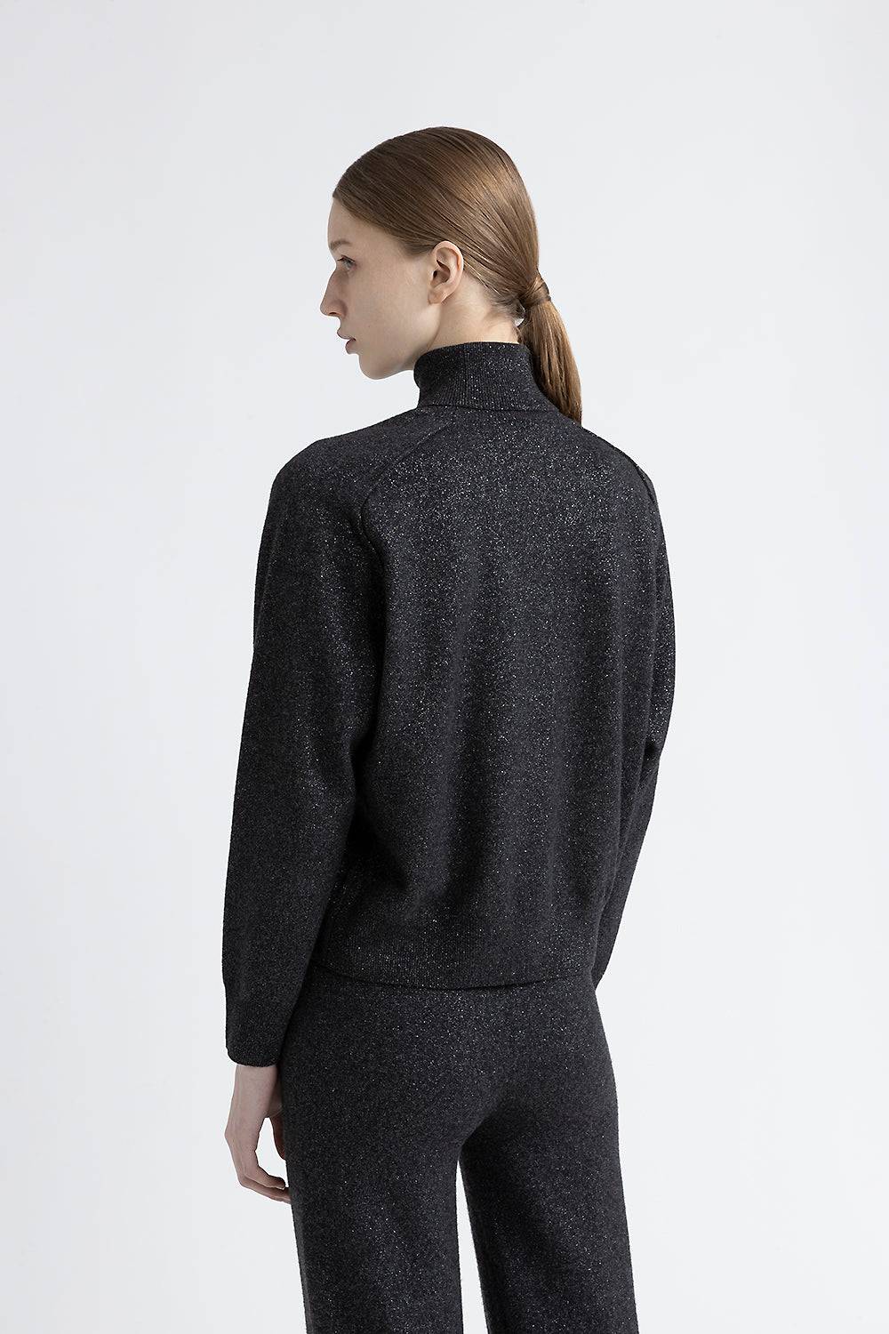 Peserico Maglia collo alto in lana, cashmere e lurex Sconto