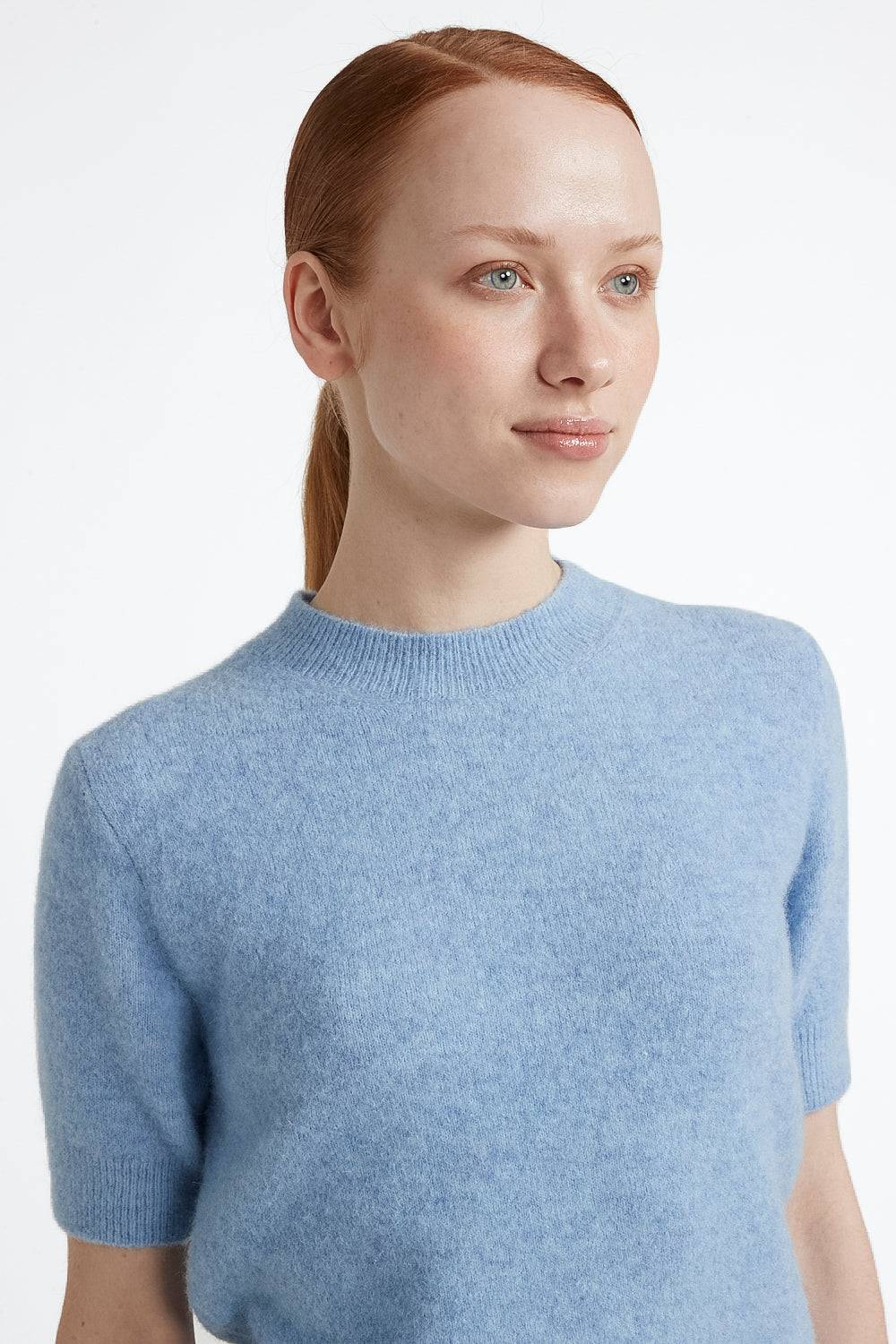 Peserico Maglia maniche corte in filato d'alpaca e lana stretch Online