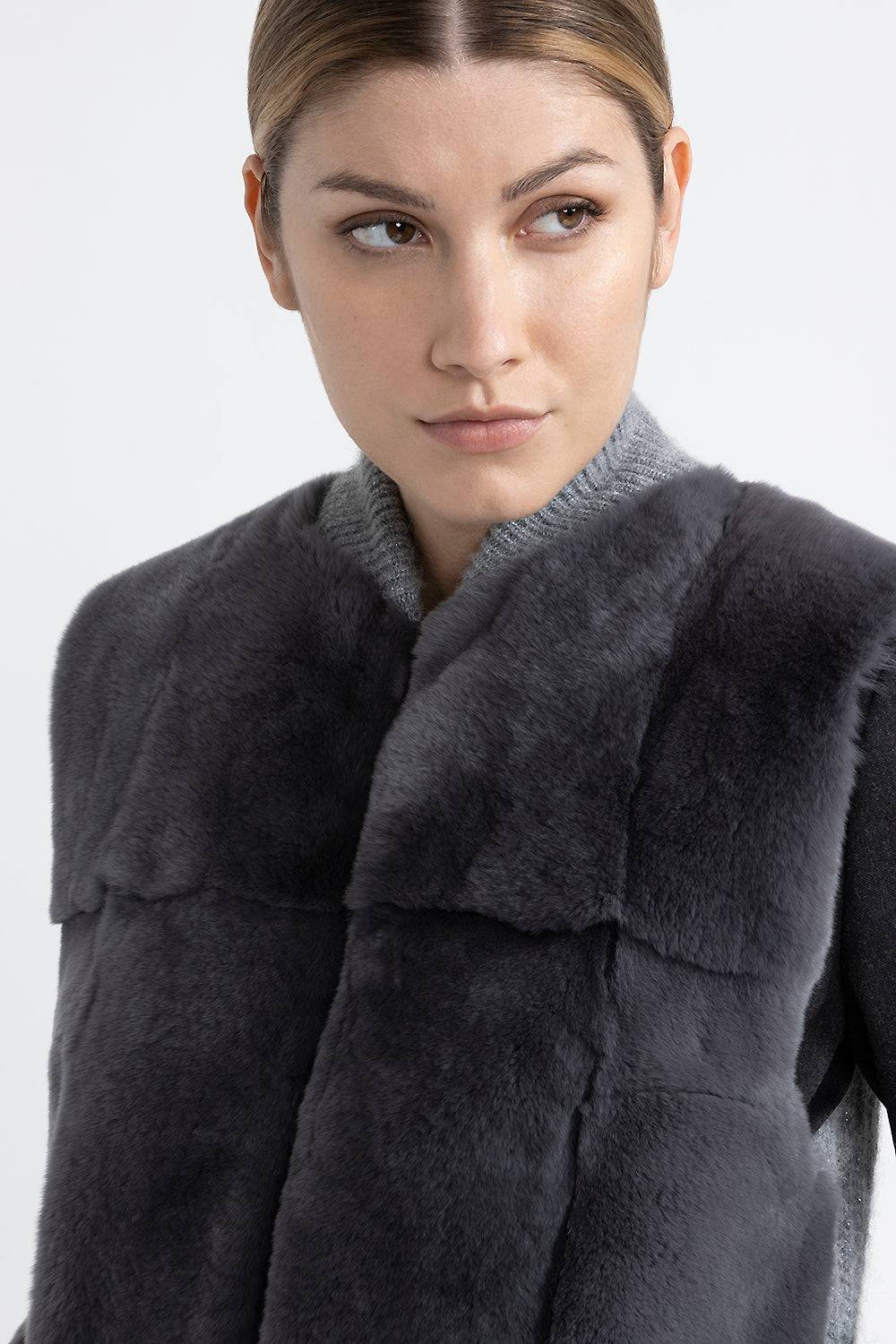 Peserico Gilet in tricot e pelo Offerte