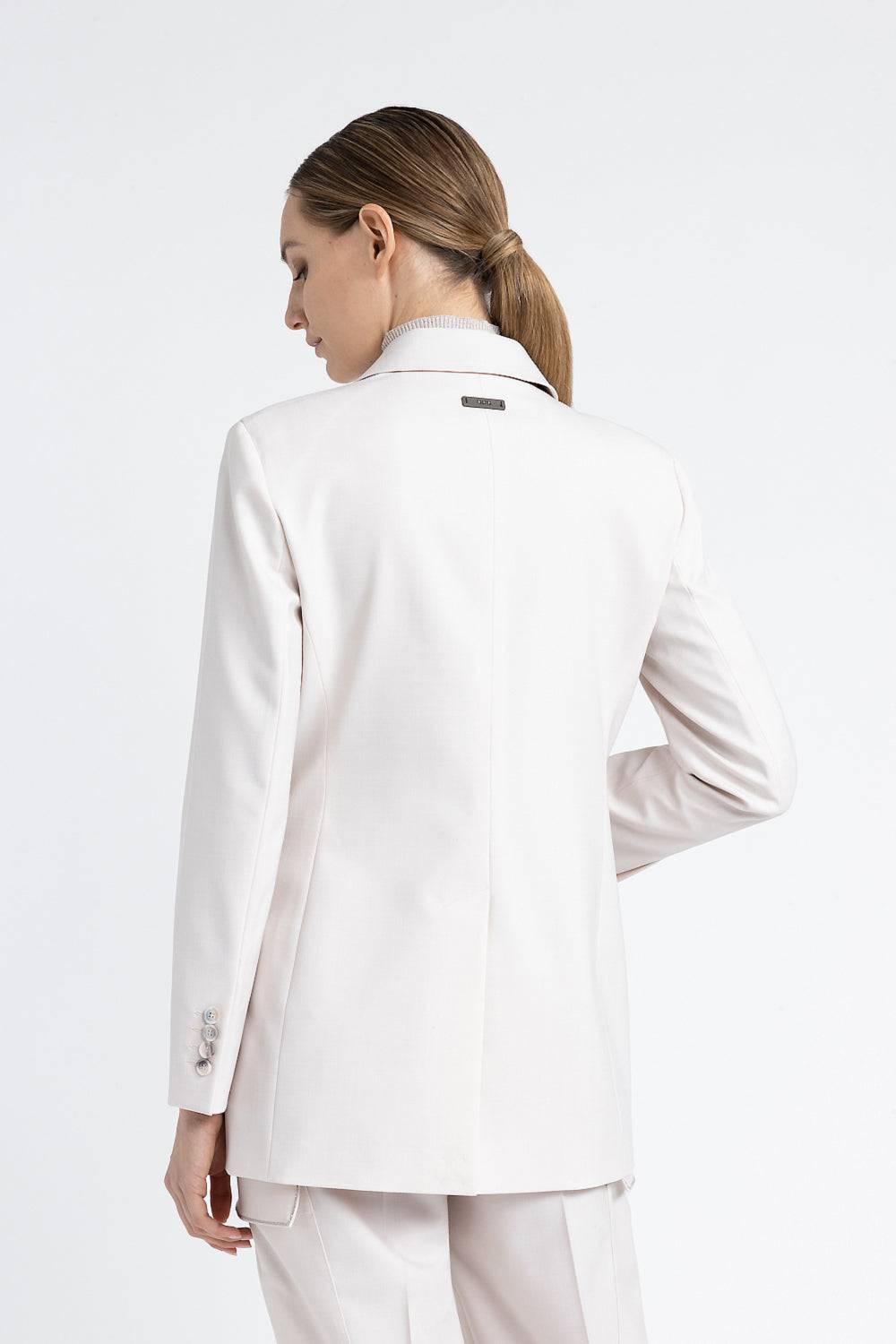 Peserico Blazer doppiopetto in twill di lana tecnica Vendita Calda