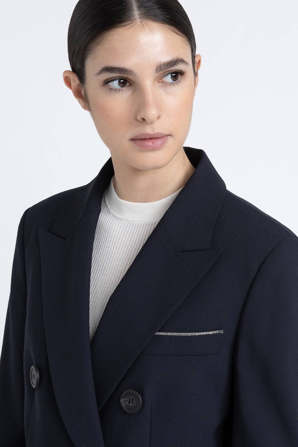 Peserico Blazer doppiopetto in lana tecnica Vendita Economica