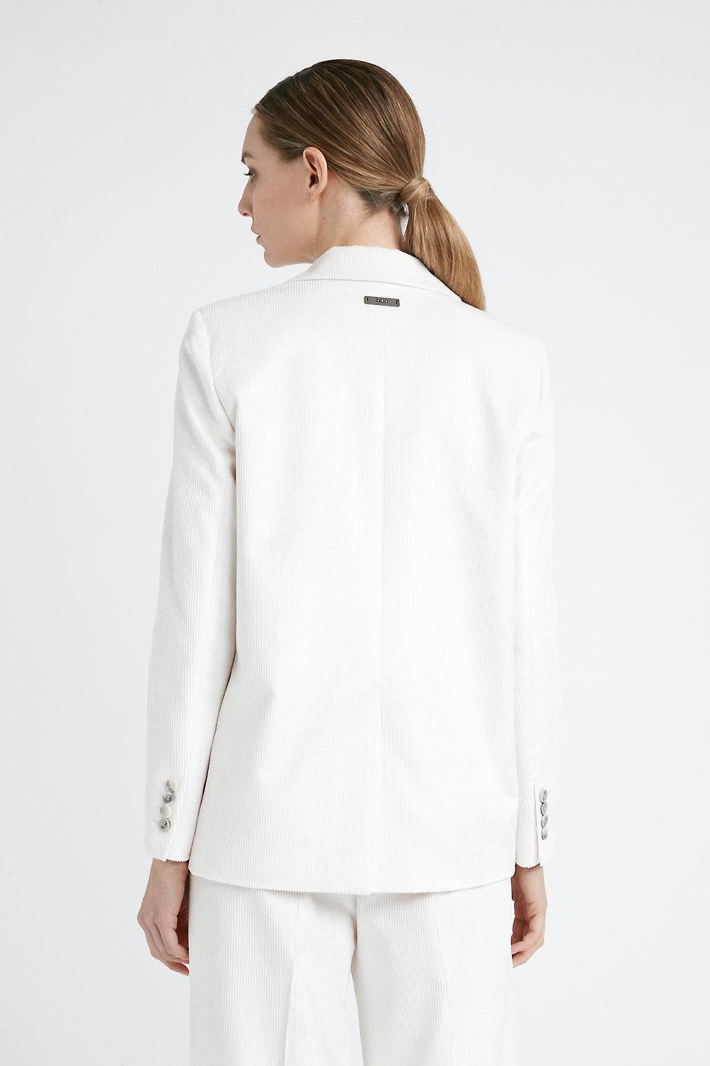 Peserico Blazer monopetto in velluto 1000 righe di cotone e viscosa Negozio