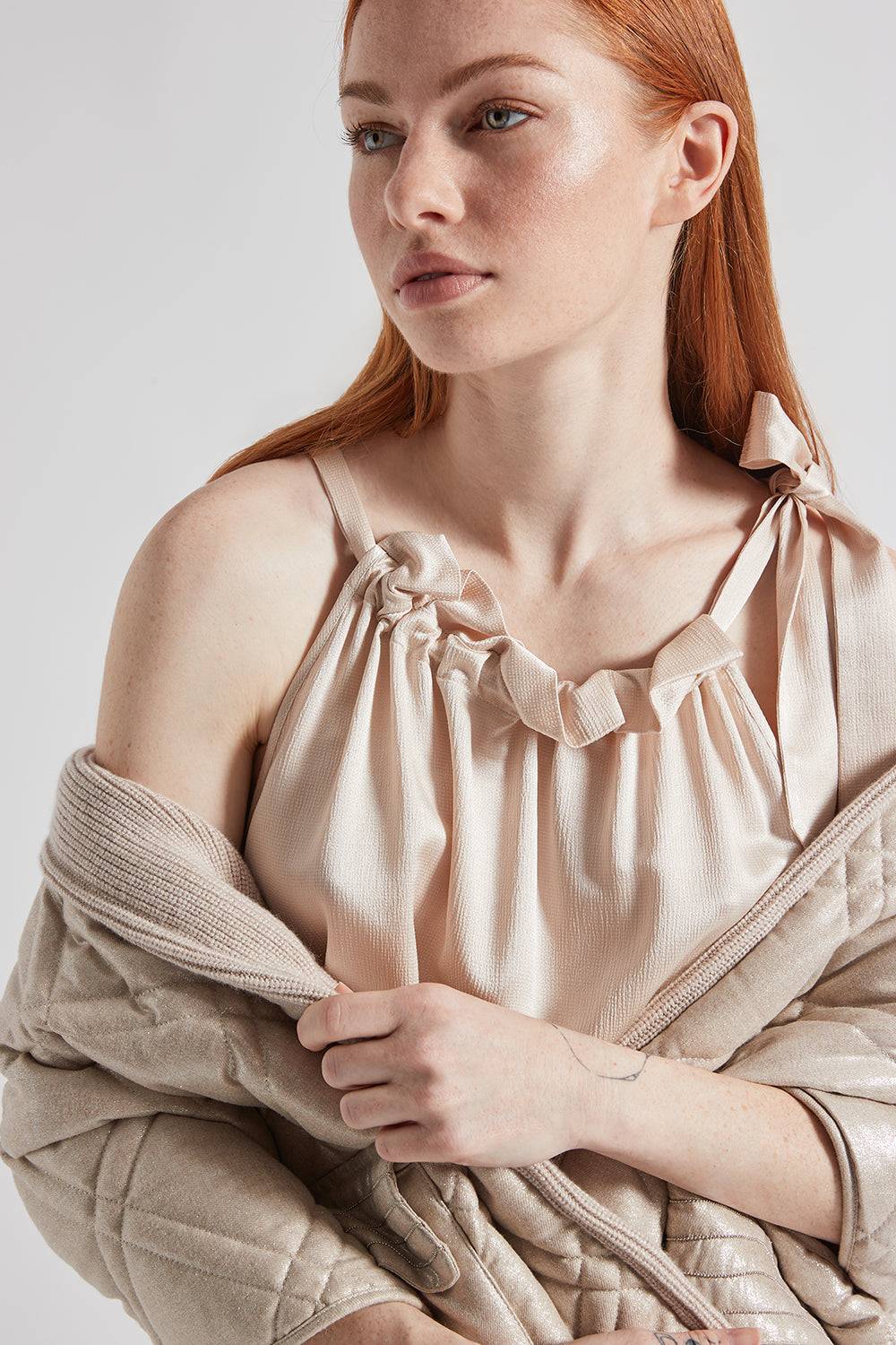 Peserico Top con collo arricciato Offerta speciale