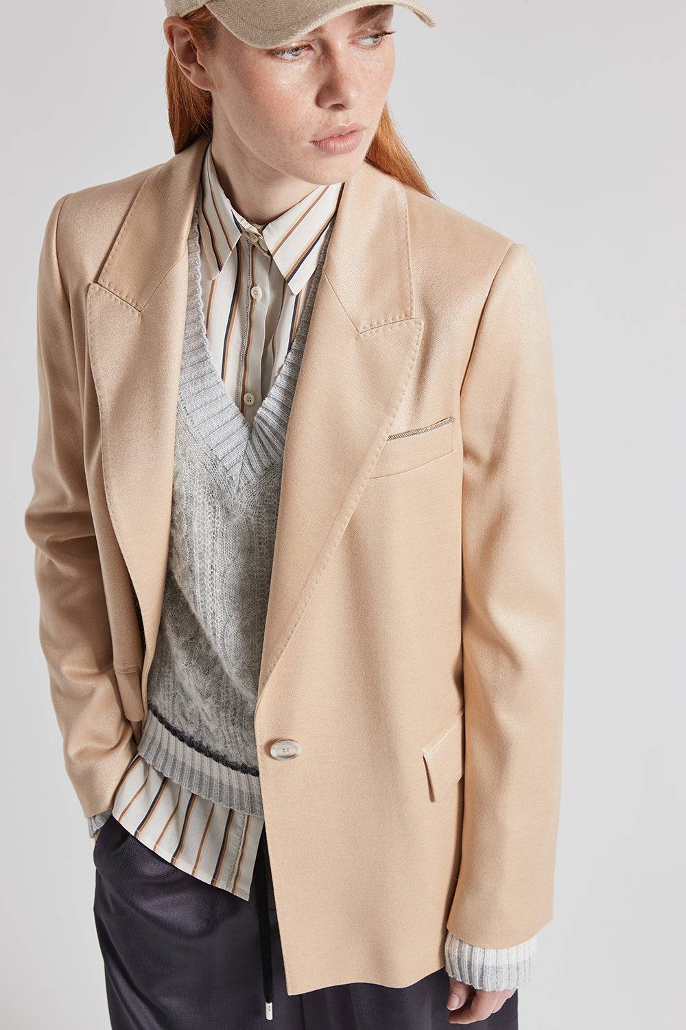 Peserico Camicia a righe in viscosa e seta Offerta esclusiva